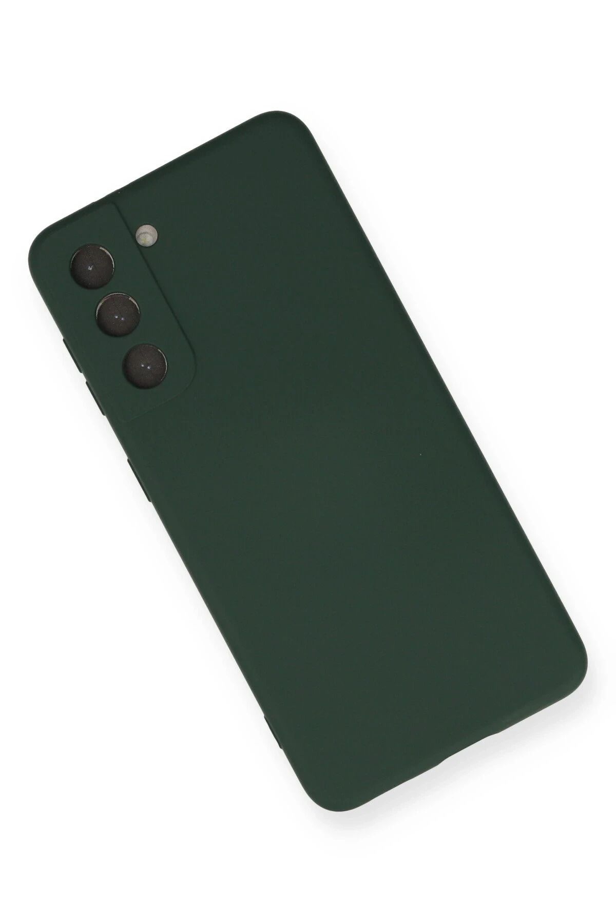 NewFace Galaxy S21 FE uyumlu Kılıf Nano içi Kadife Silikon - Koyu Yeşil SVLRS