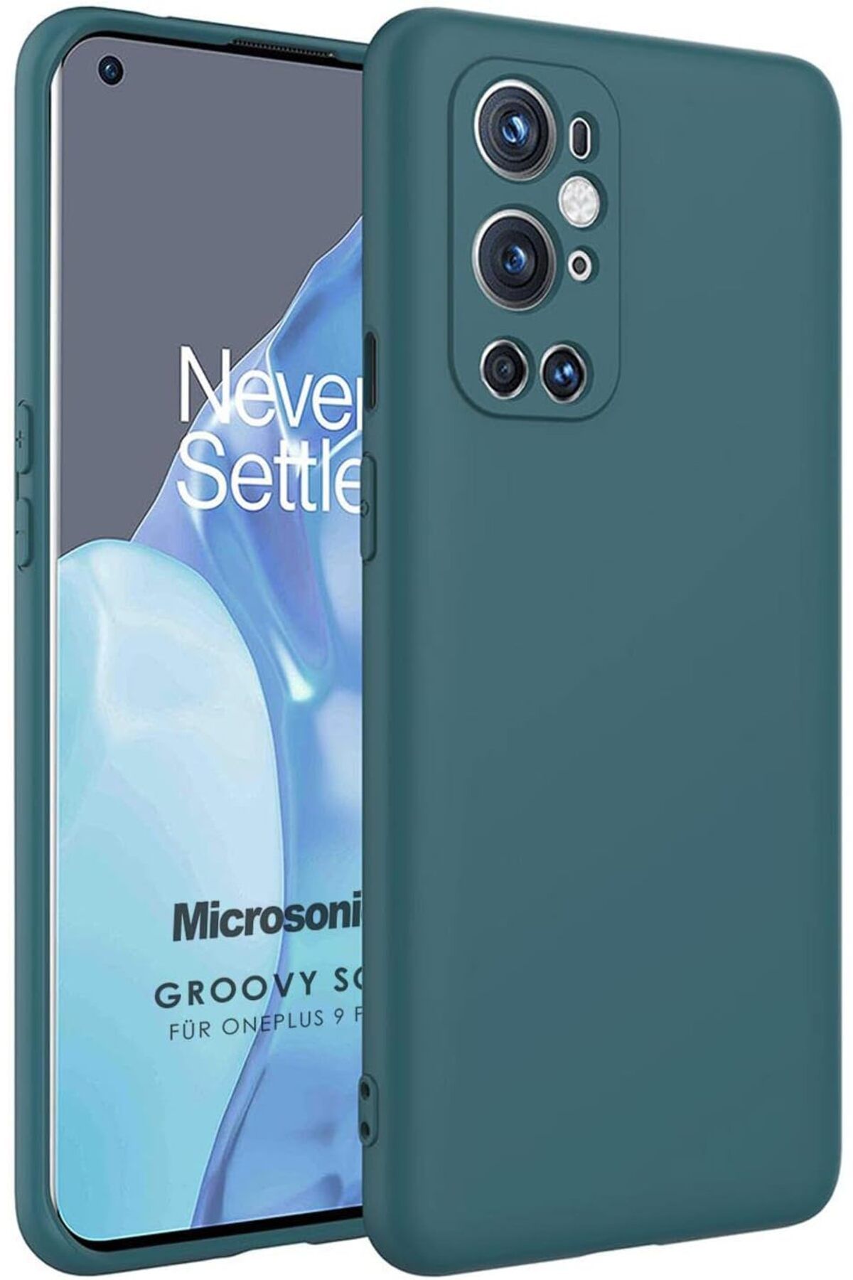 ÇAĞUR çağur OnePlus 9 Pro için Kılıf Groovy Soft Koyu Yeşil [OnePlus 9 Pro ile Uyumlu Kılıf - Koyu