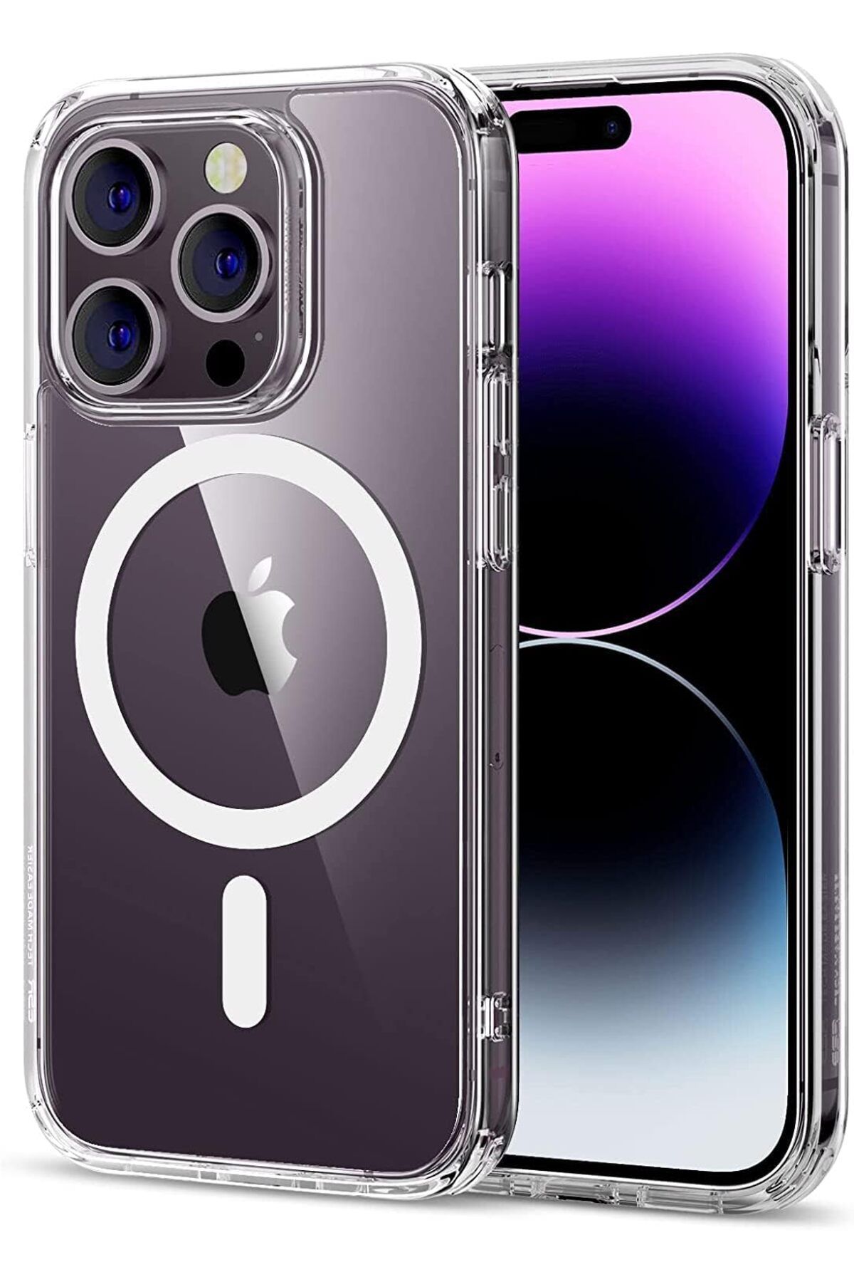 ÇAĞUR çağur Trend iPhone 15 Pro için Magsafe Özellikli Çok Şık Şeffaf Kılıf   uyumlu Kablosuz Şarj özel