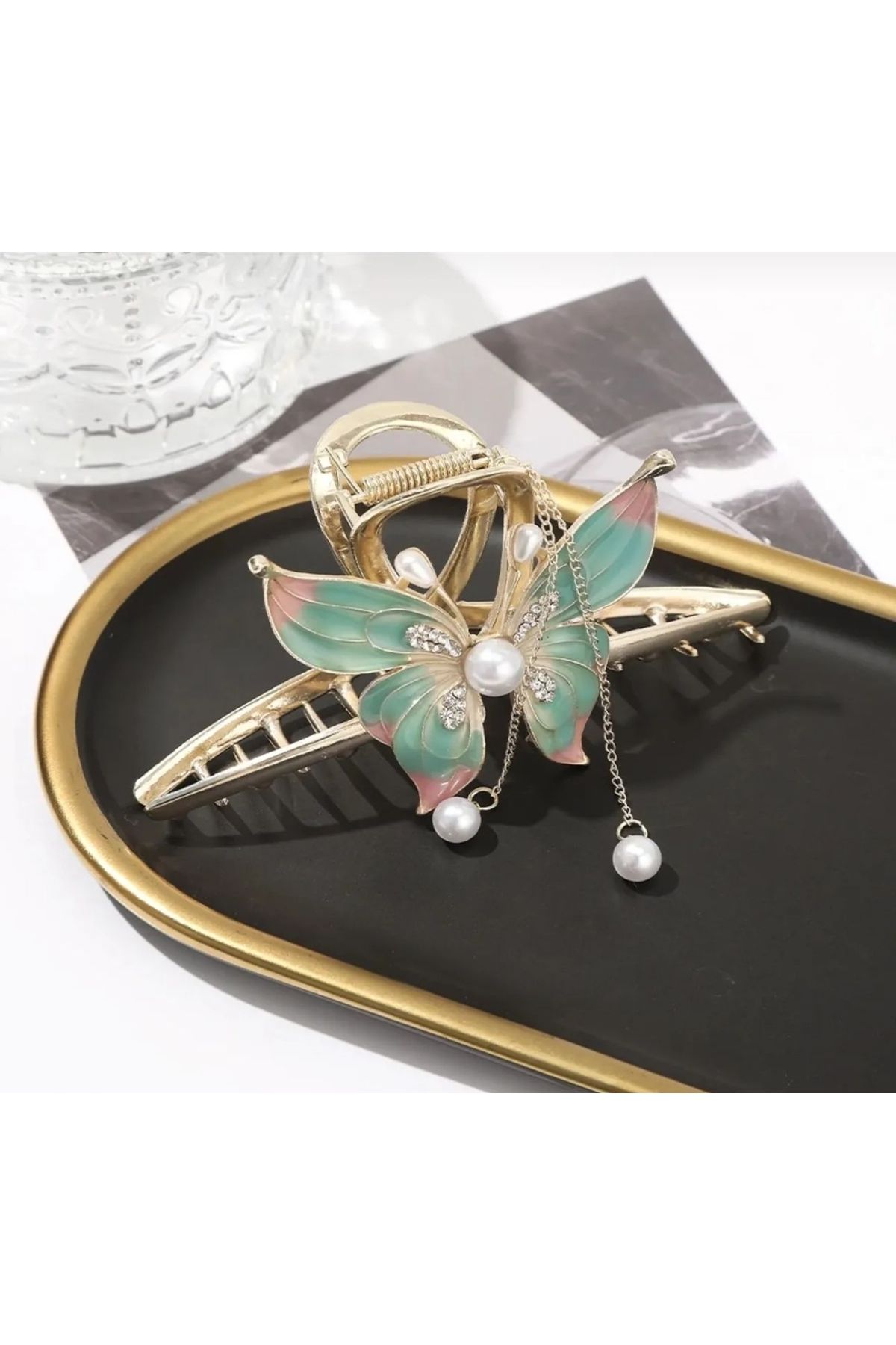 İD ACCESSORİES Sallantılı Metal Mandal Toka