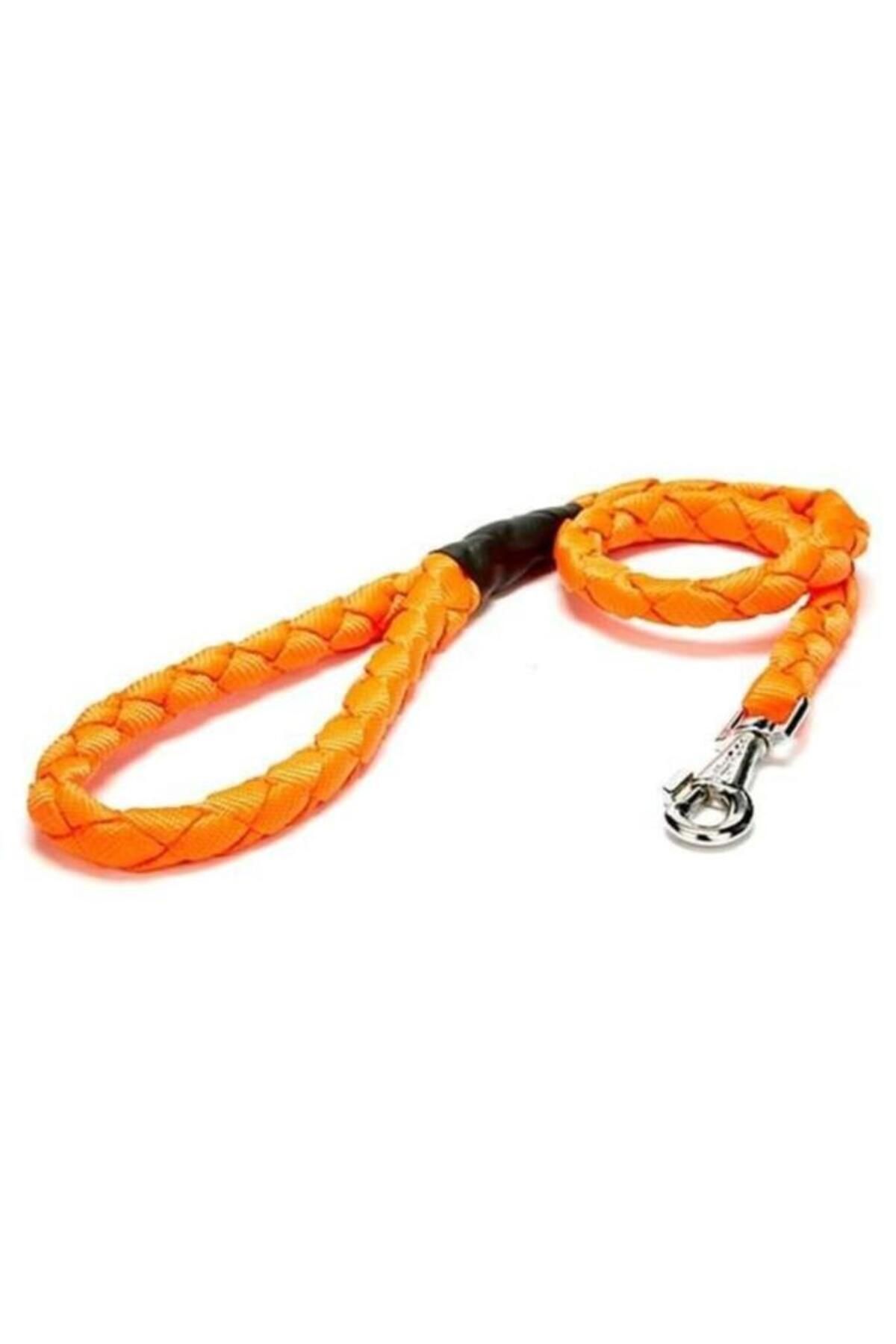 O Dog Doggie Örgülü Dokuma Köpek Gezdirme Tasması Medium Turuncu 2x100 Cm