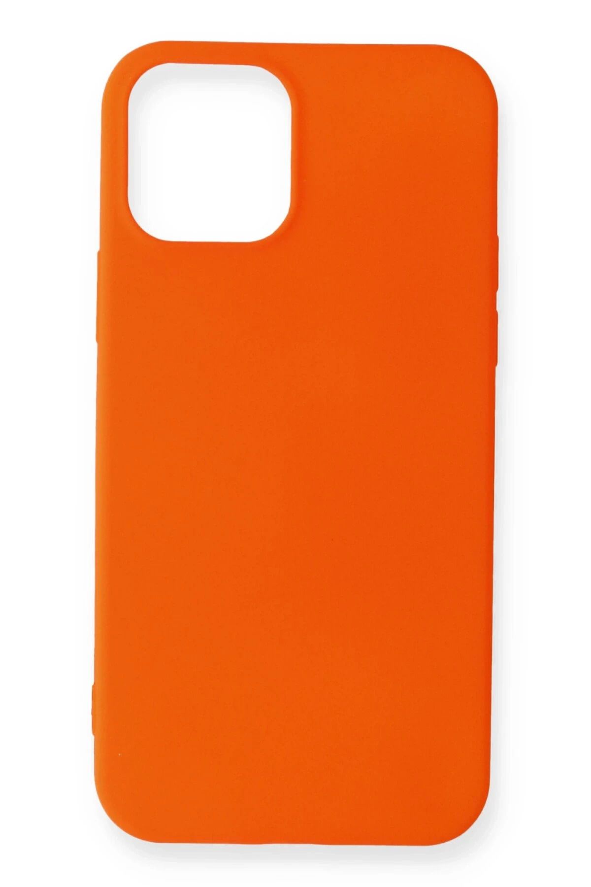 NewFace iPhone 12 Mini Kılıf First Silikon - Turuncu SVLRS