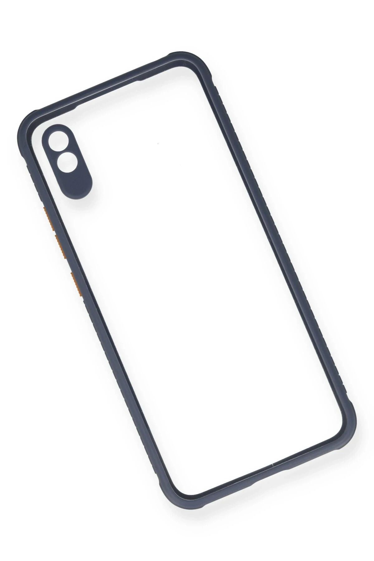 NewFace Xiaomi Redmi 9A Kılıf Miami Şeffaf Silikon - Gri SVLRS