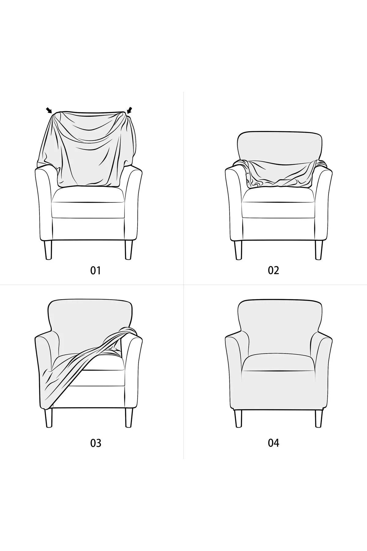 HANSARAYHOME-HAN SARAY jacquard 3 3 1 1 Husă de canapea elastică |   Husa scaunului elastic |   Set de huse pentru scaune 3
