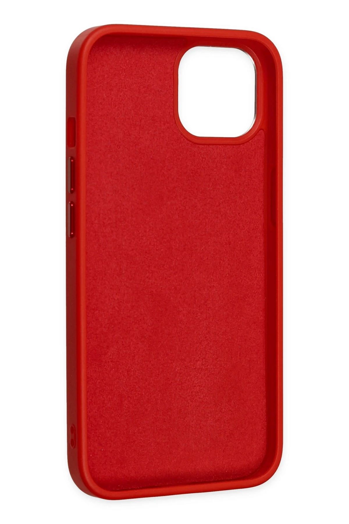 NewFace iPhone 12 Kılıf Asya Deri Silikon - Kırmızı SVLRS