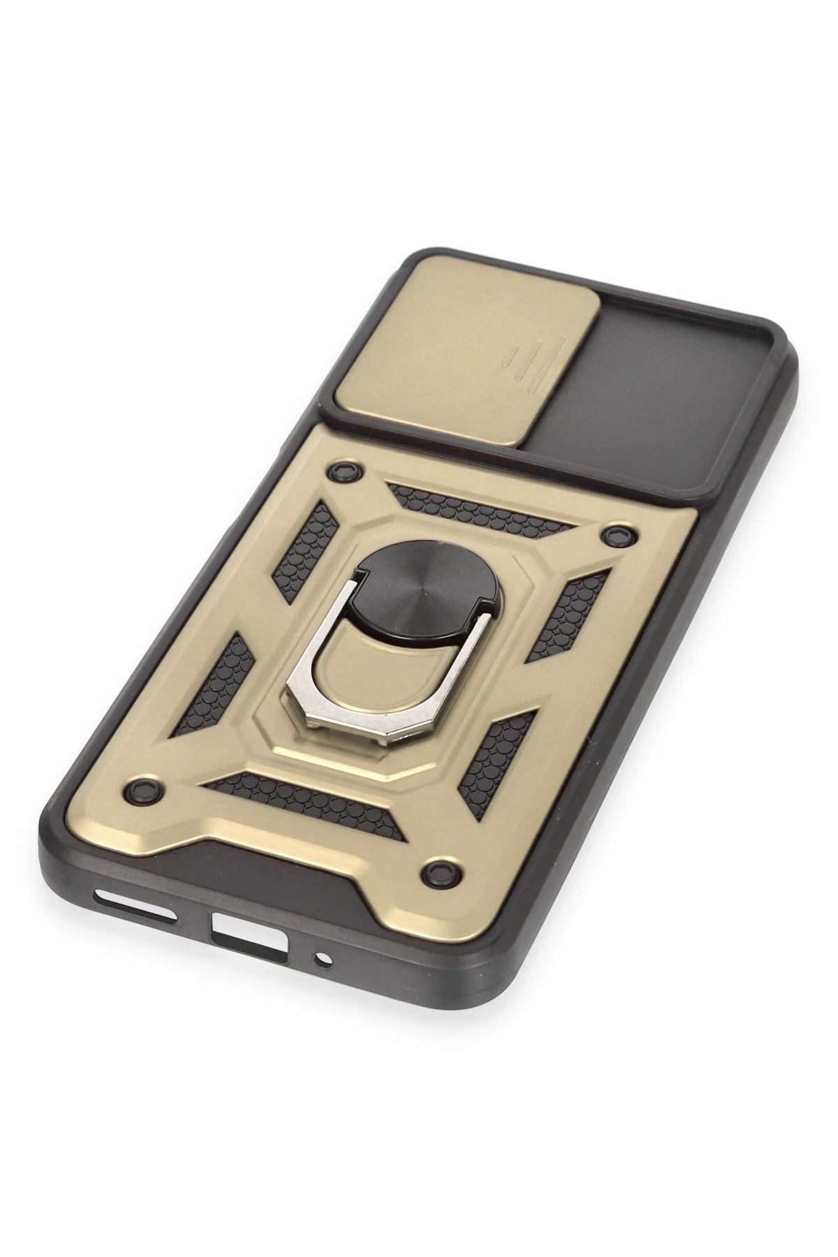 NewFace Xiaomi Redmi Note 12 5G Kılıf Pars Lens Yüzüklü Silikon - Gold SVLRS