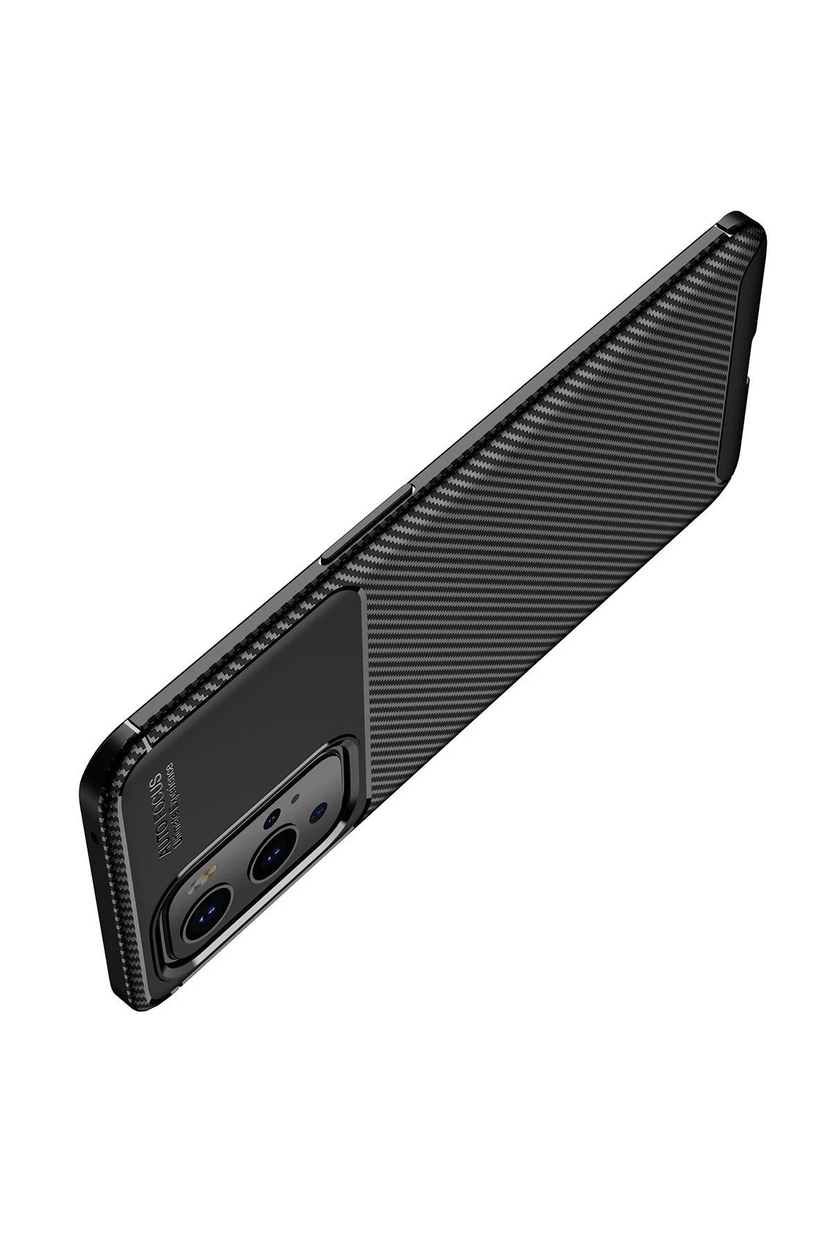 NewFace One Plus 9 Pro Kılıf Auto Focus Karbon Kapak - Siyah SVLRS