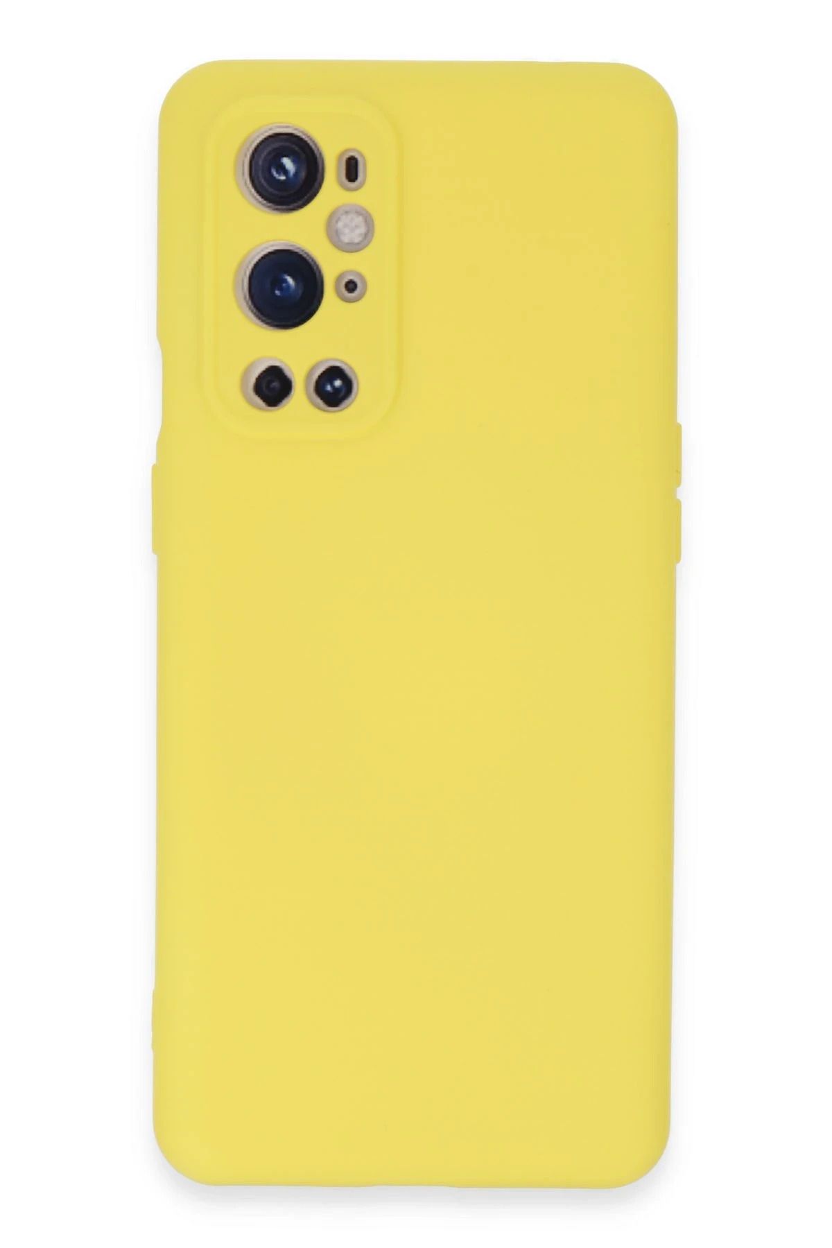 NewFace One Plus 9 Pro uyumlu Kılıf Nano içi Kadife Silikon - Sarı SVLRS