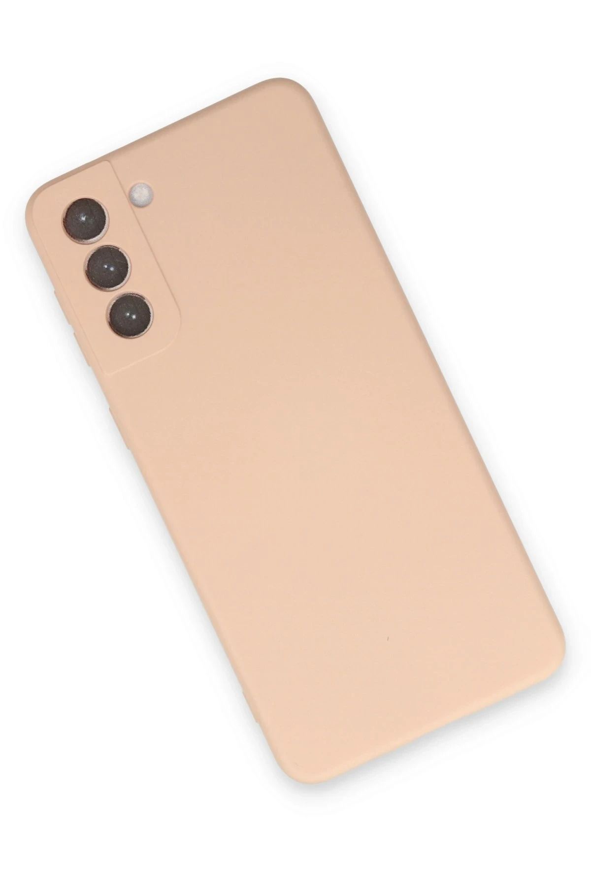 NewFace Galaxy S21 Uyumlu Kılıf Nano içi Kadife Silikon - Pudra SVLRS