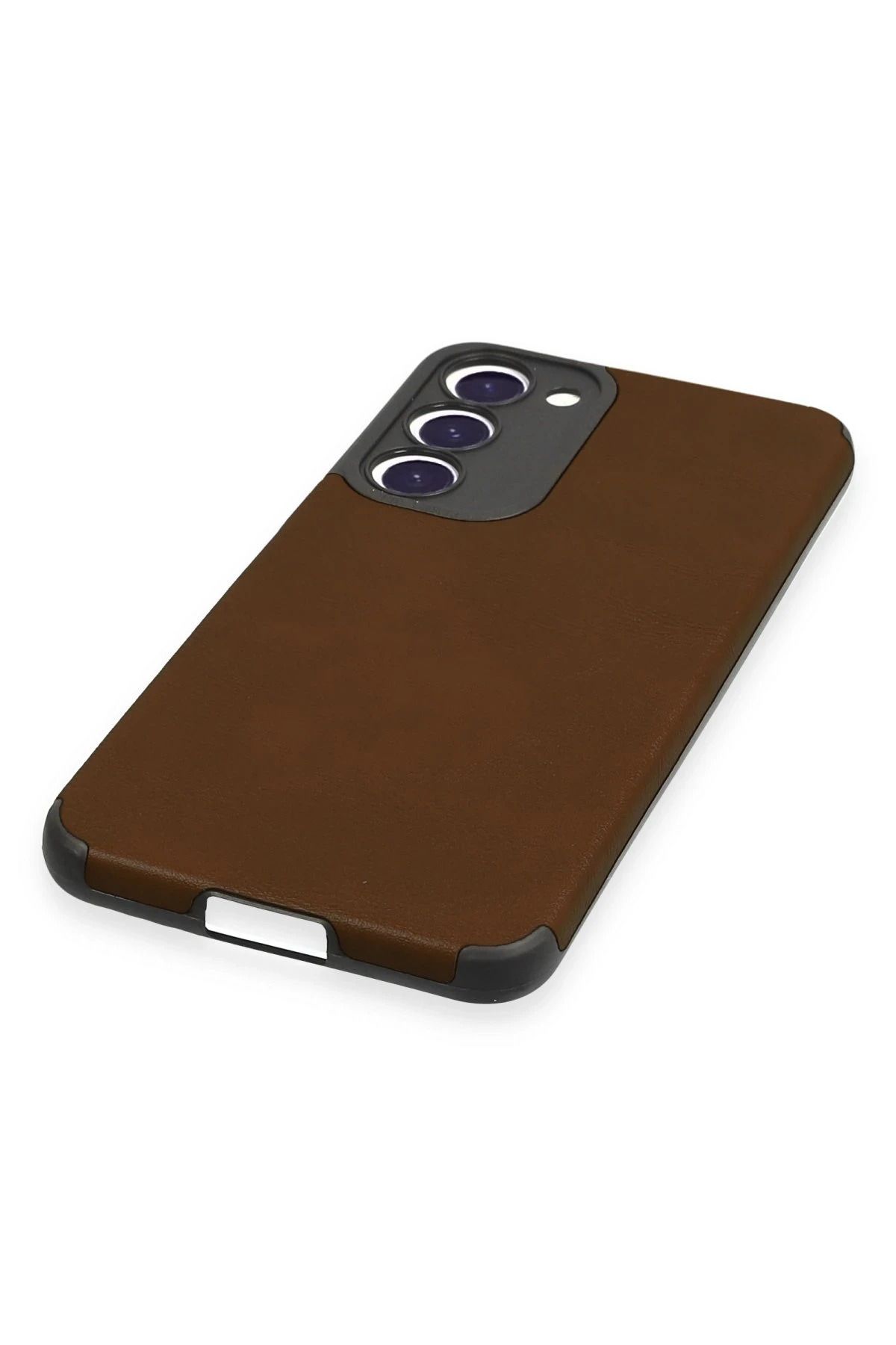 NewFace Samsung Galaxy S23 Plus Kılıf Loop Deri Silikon - Kahverengi SVLRS