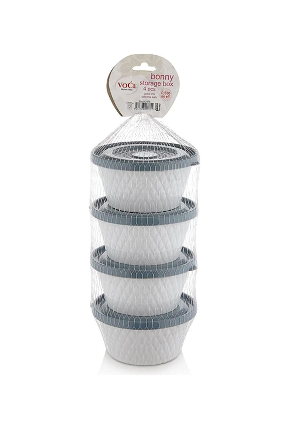 Shop58 Fom Home Voce Plastik Petek 4'lü Saklama Kabı