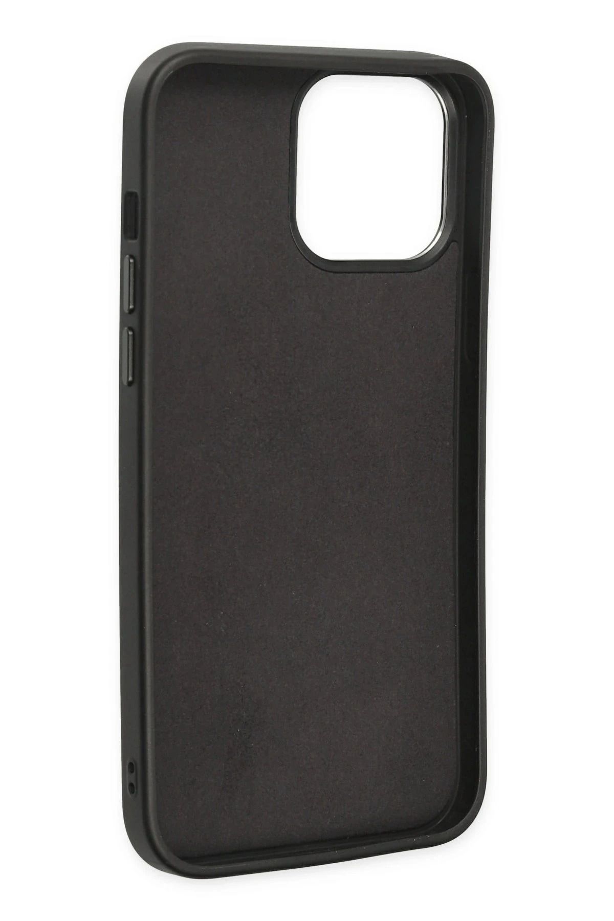 NewFace iPhone 13 Pro Max Kılıf Asya Deri Silikon - Siyah SVLRS