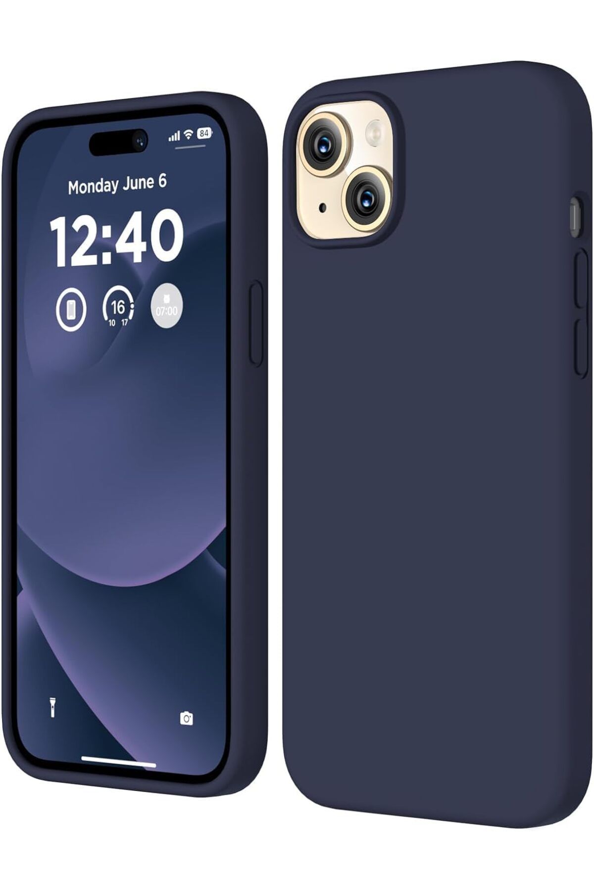ÇAĞUR çağur iPhone 15 Kılıf 6.1 ile Uyumlu, İnce Sıvı Silikon 3 Katmanlı Tam Kaplamalı Yumuşak J