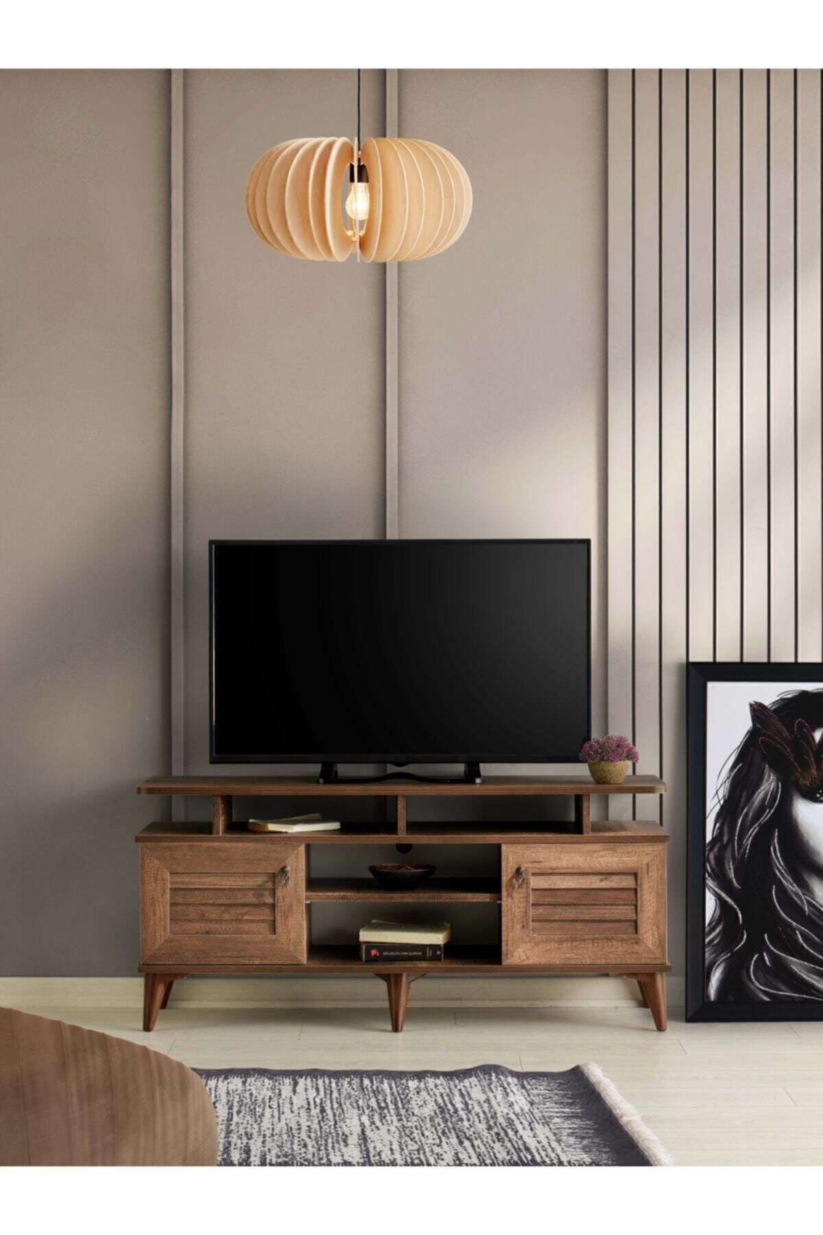 VNSMODULER Vns Moduler 130 Cm Panjurlu Raflı Tv Sehpası