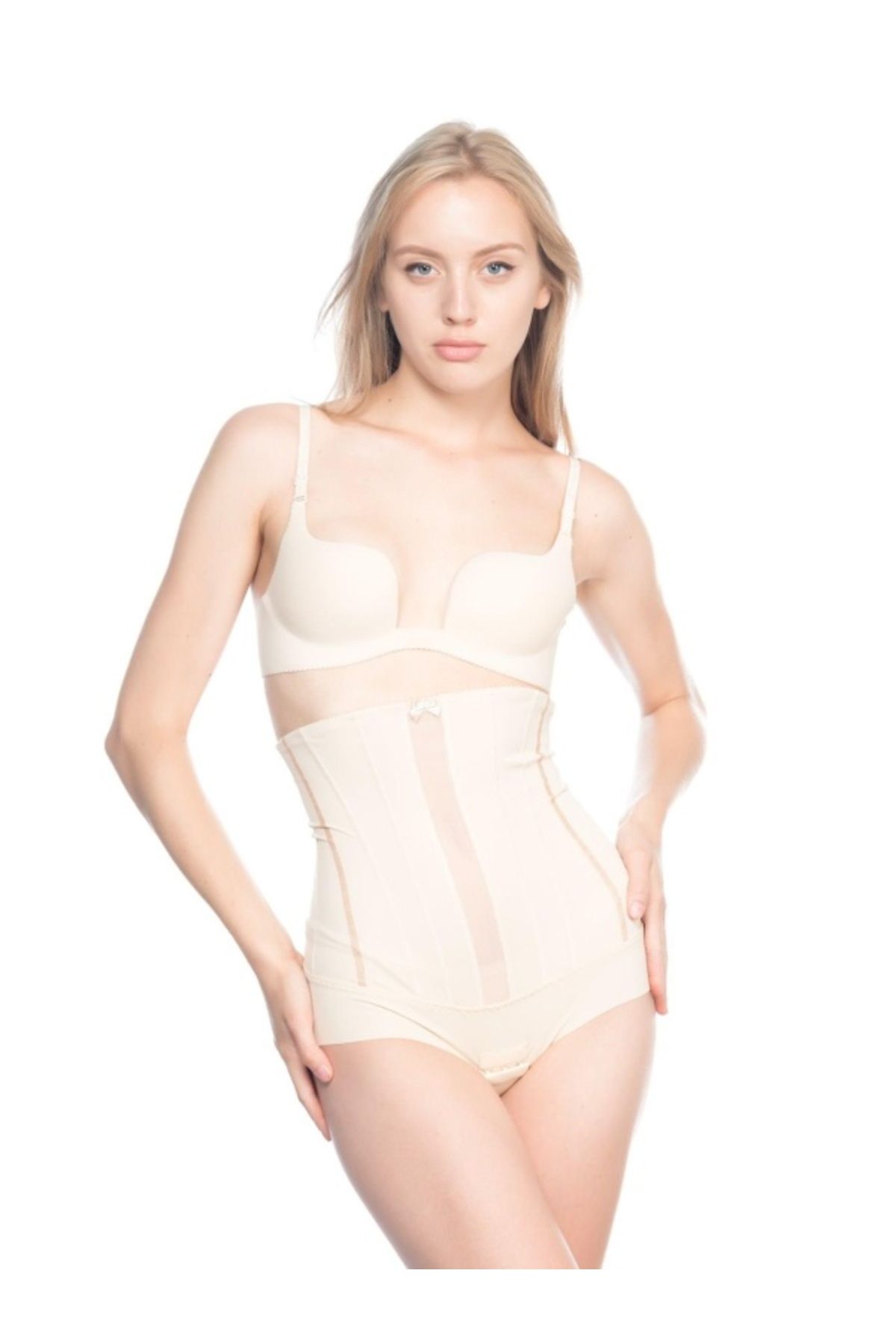 kapsulavm TEN MI Emay 2886 Yüksek Bel Tül Slip Lazer Korse