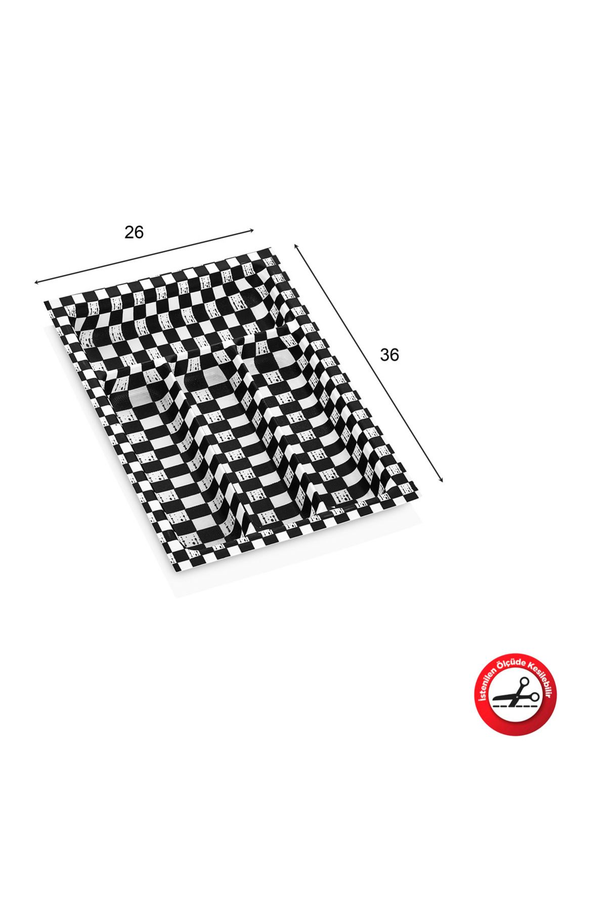Shop58 Eco Modül Kaşıklık 4 Gözlü Damalı 26x36 Royaleks-ACERO-20131