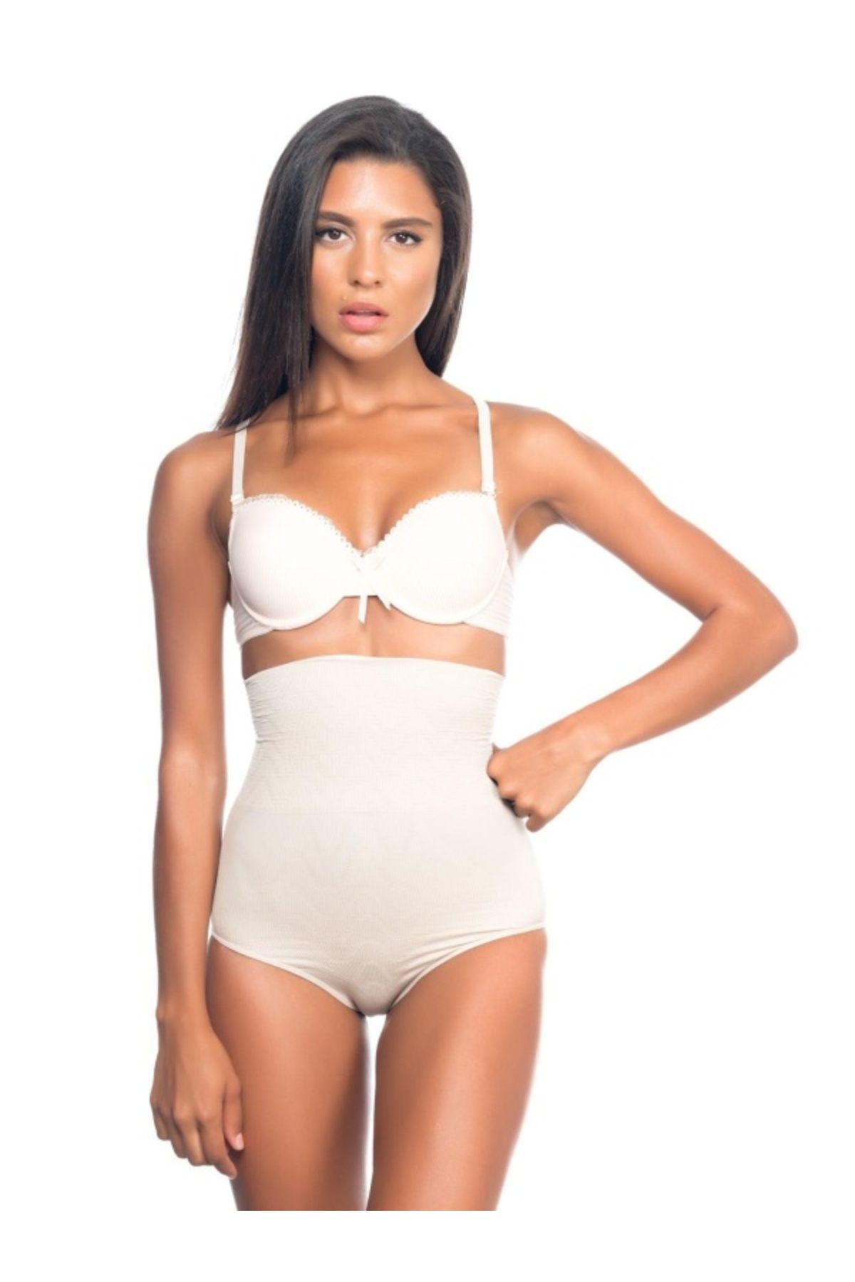 kapsulavm TEN MI Emay 2079 Yüksek Bel Desenli Double Slip Korse