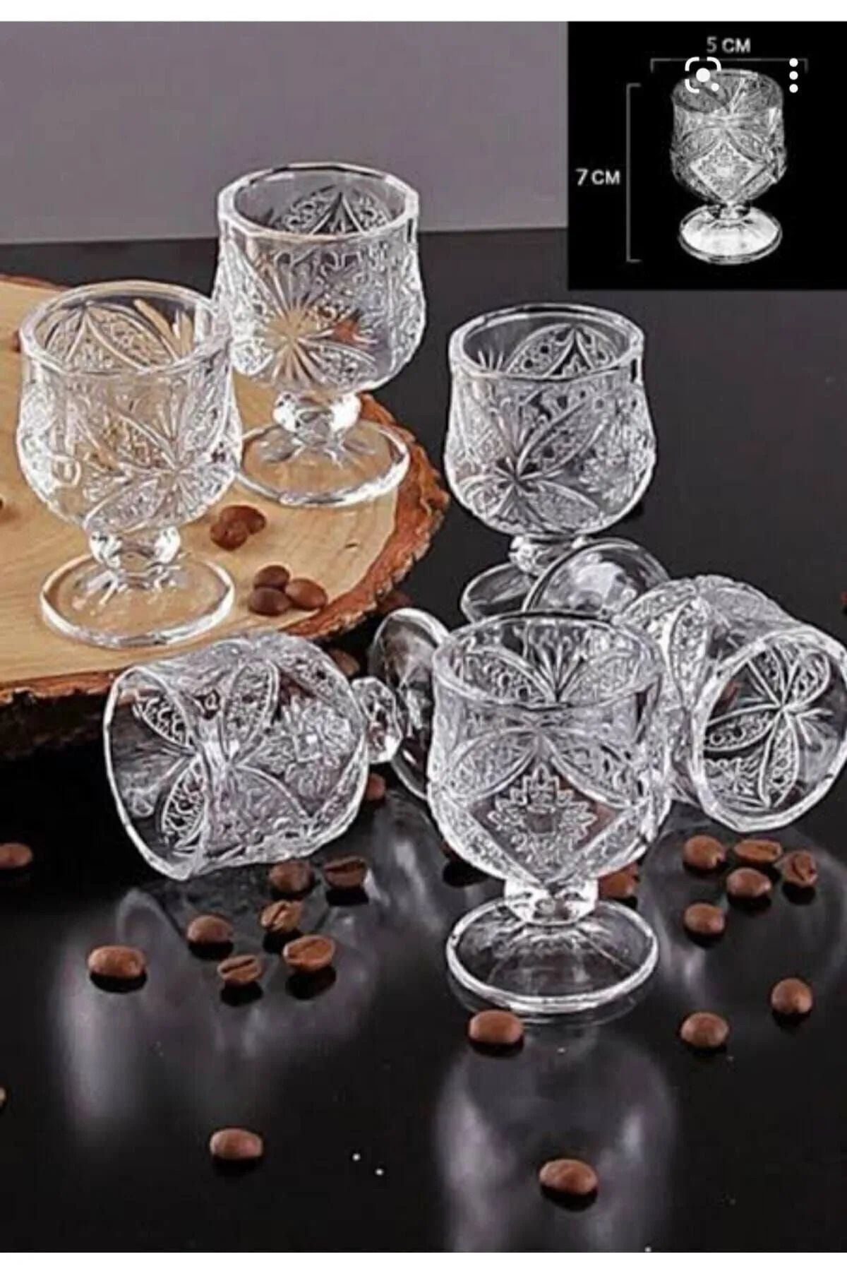 Shop58 Kristal Kahve Yanı Bardağı 6lı Royaleks-R1720