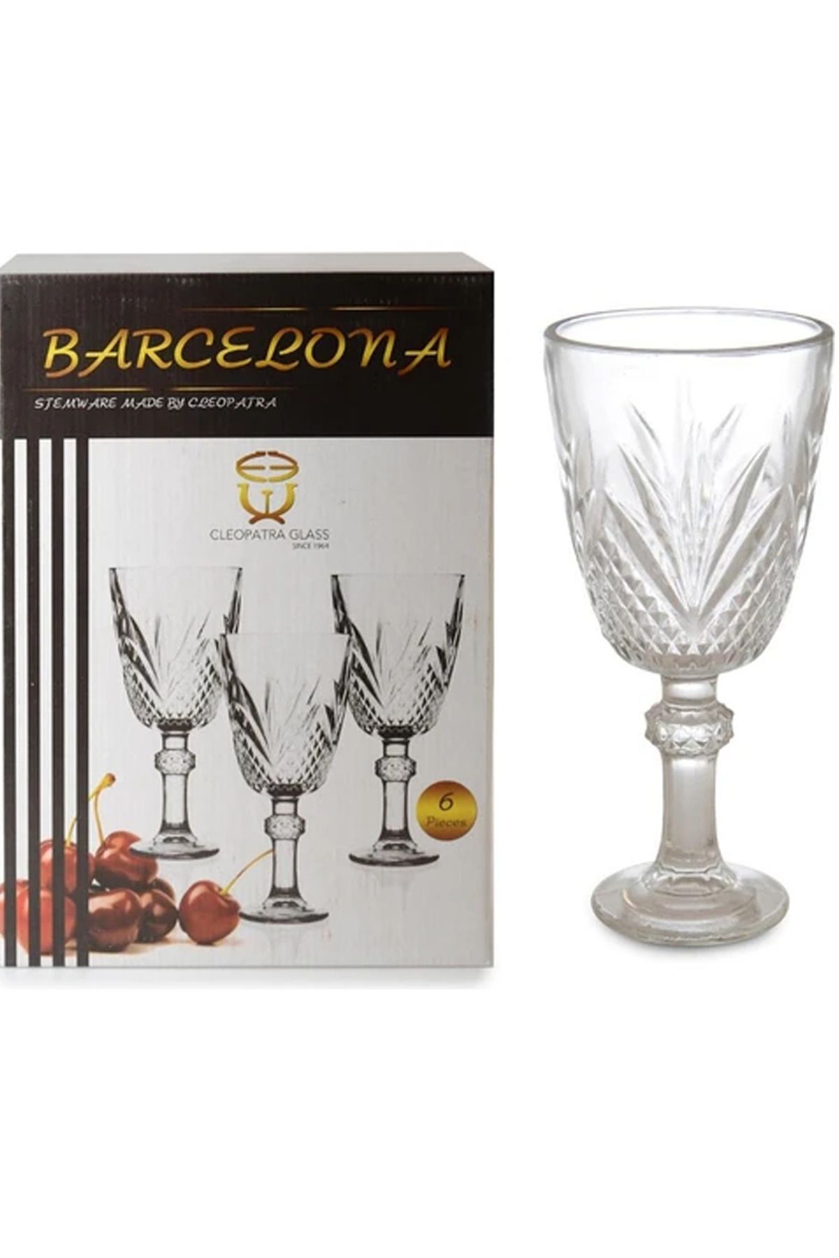 Shop58 Barcelone 6 Lı Ayaklı Bardak Royaleks-9098