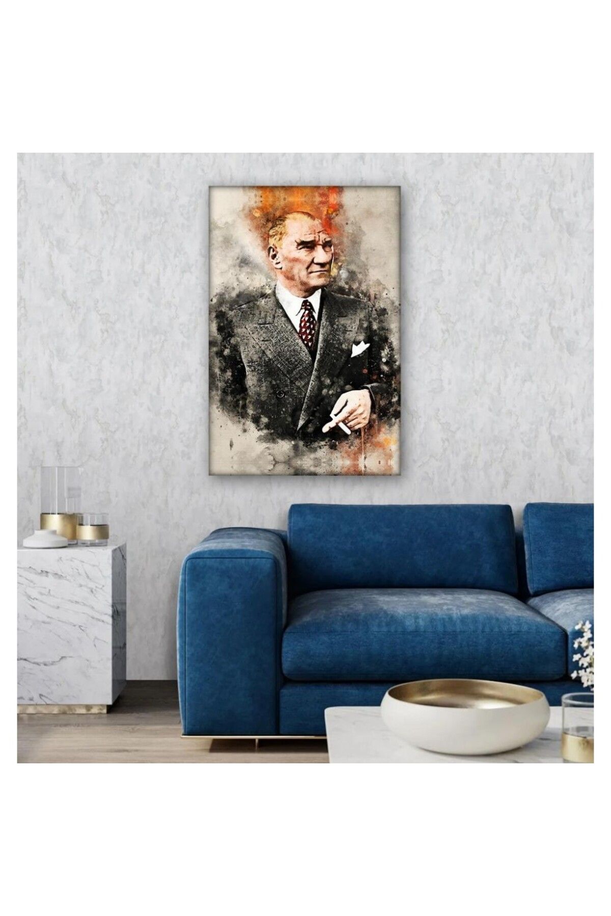 OK AKSESUAR Kanvas Tablo Mustafa Kemal Atatürk (Çok Şık)