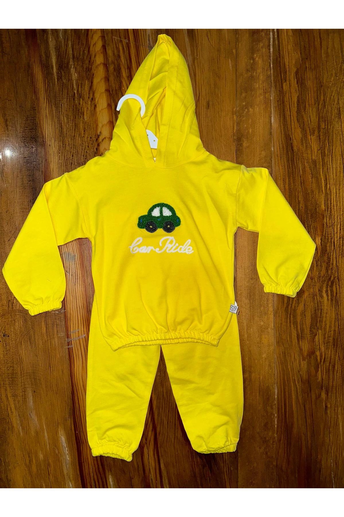 Shop58 6-24 aylık araba baskılı takım sarı