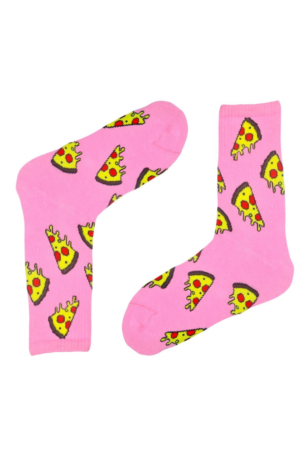 MiaSocks Pembe Pizza Dilim Desenli Çorap