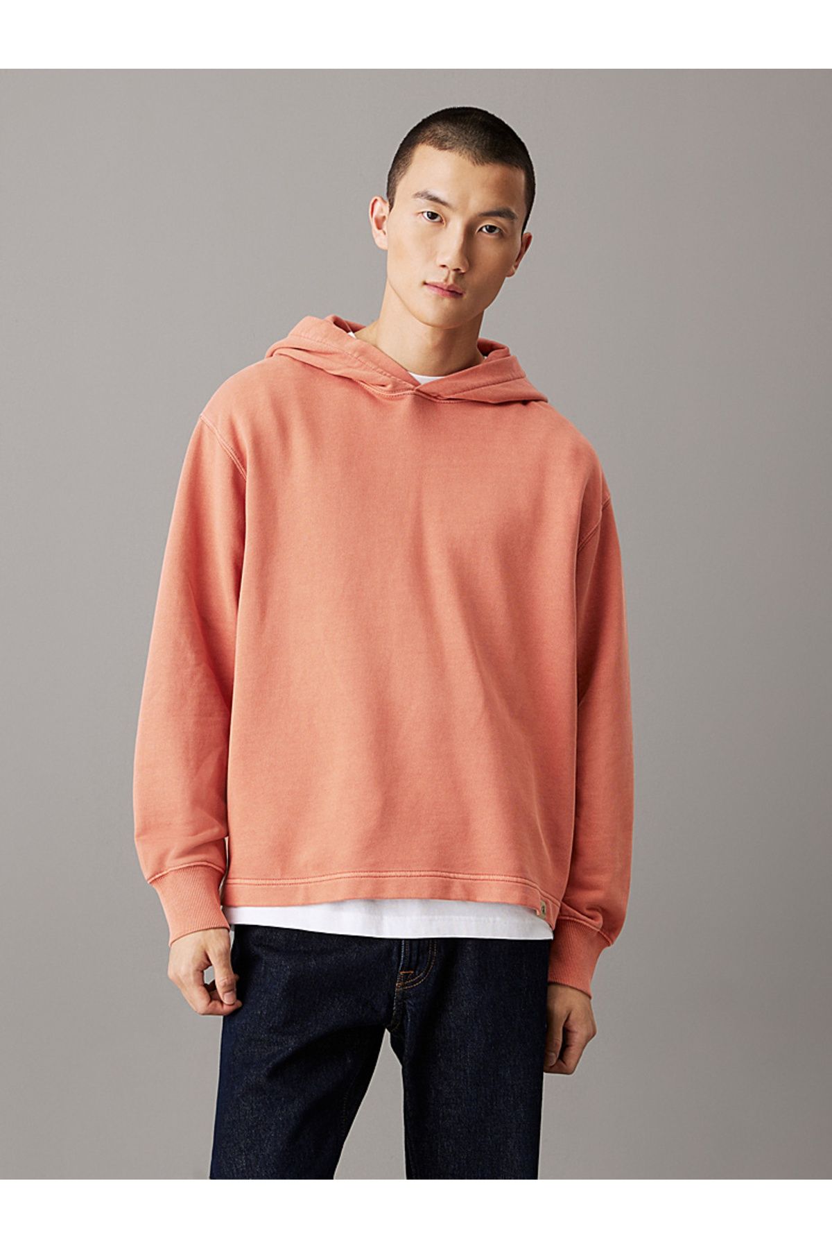Calvin Klein Relaxed Washed Cotton Hoodie