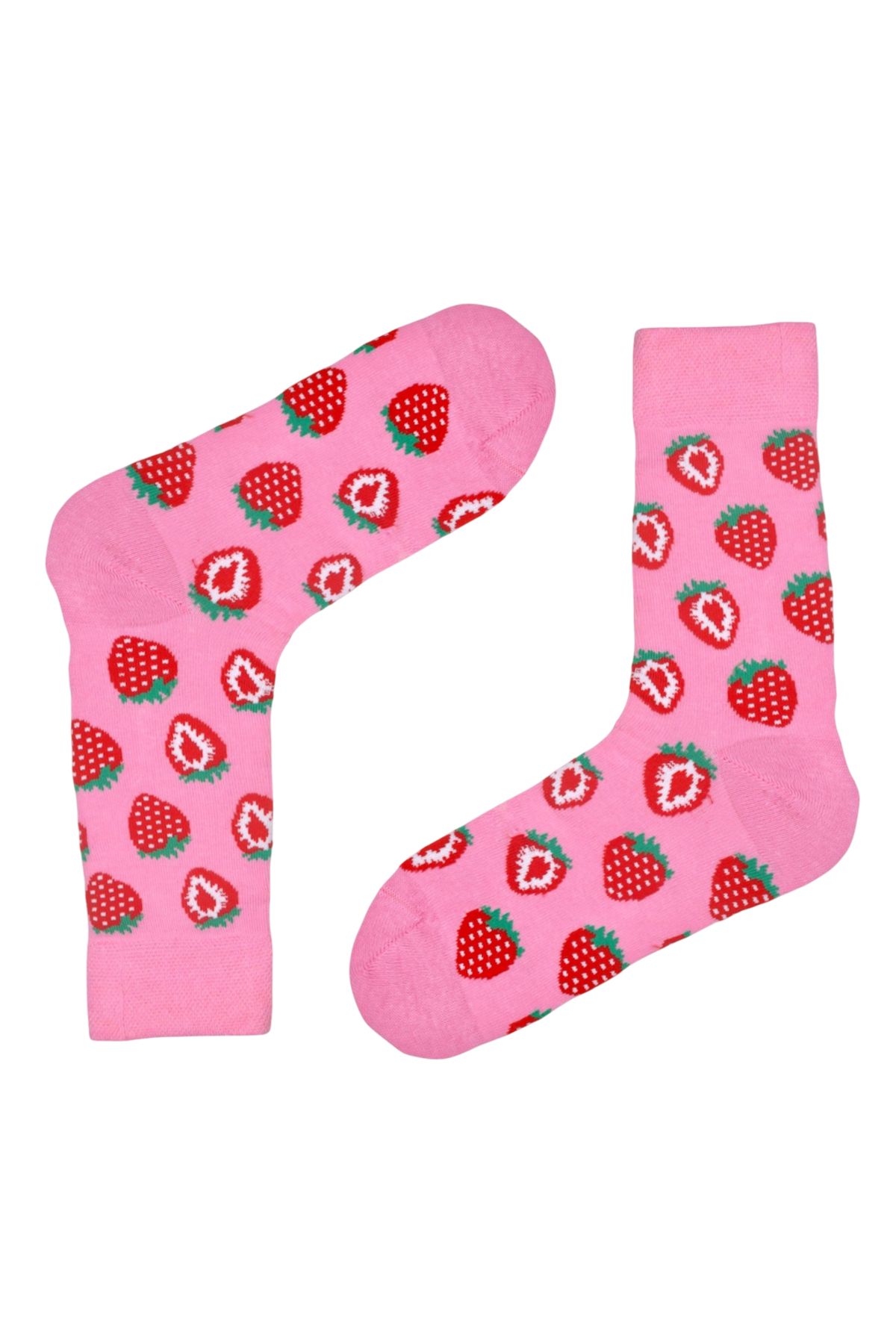 MiaSocks Pembe Çilek Desenli çorap