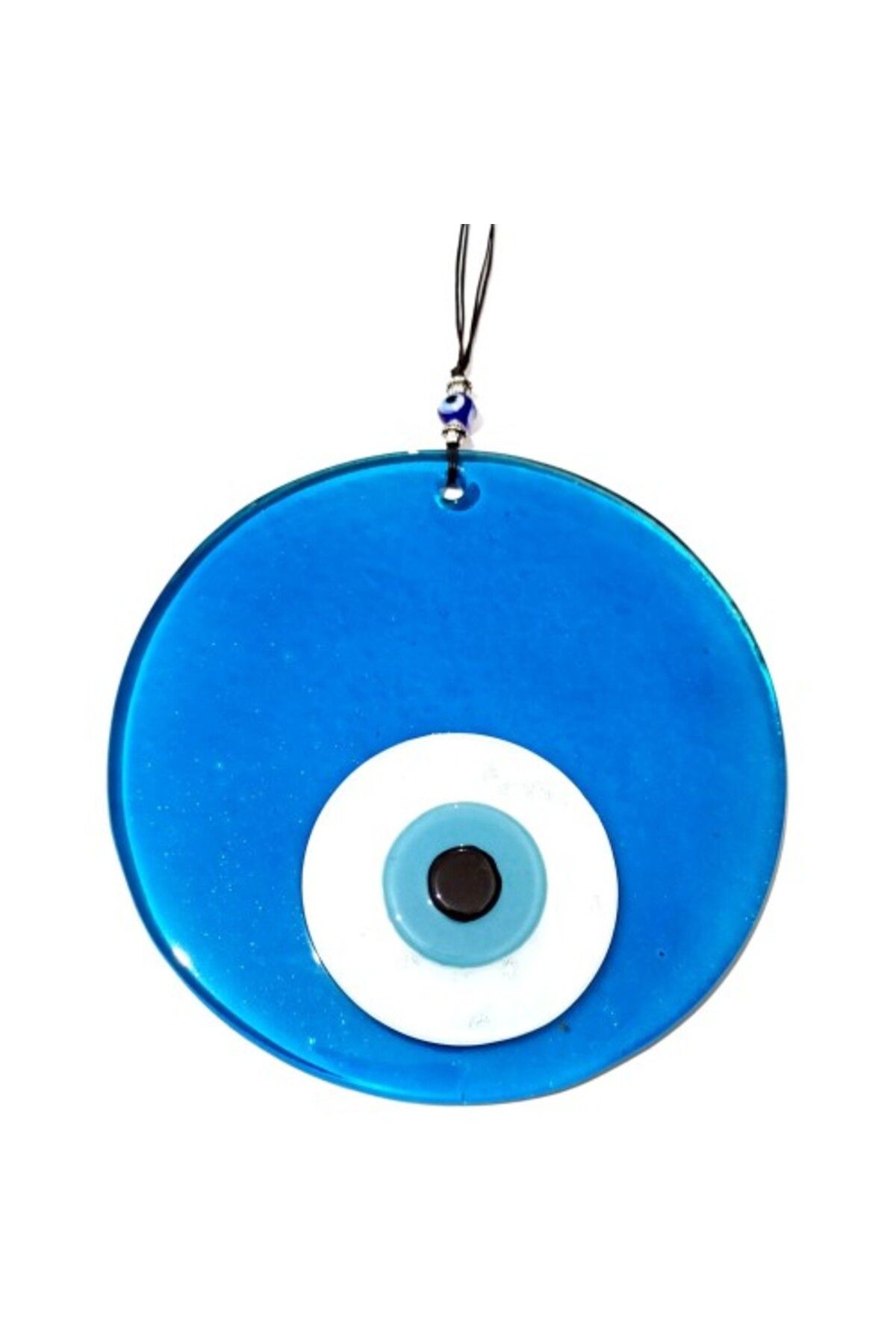 Shop58 Mavi Renk 16 Santimetre El Yapımı Cam Nazar Boncuğu Duvar Süsü
