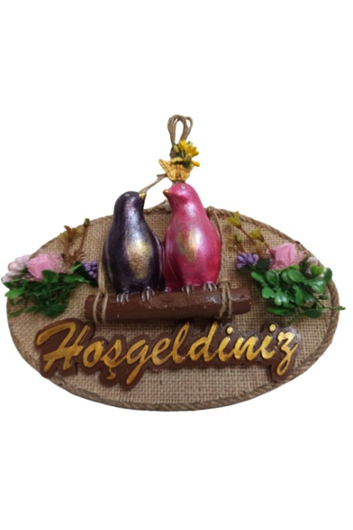 Shop58 Kuş Tasarımlı Hoşgeldiniz Kapı Süsü