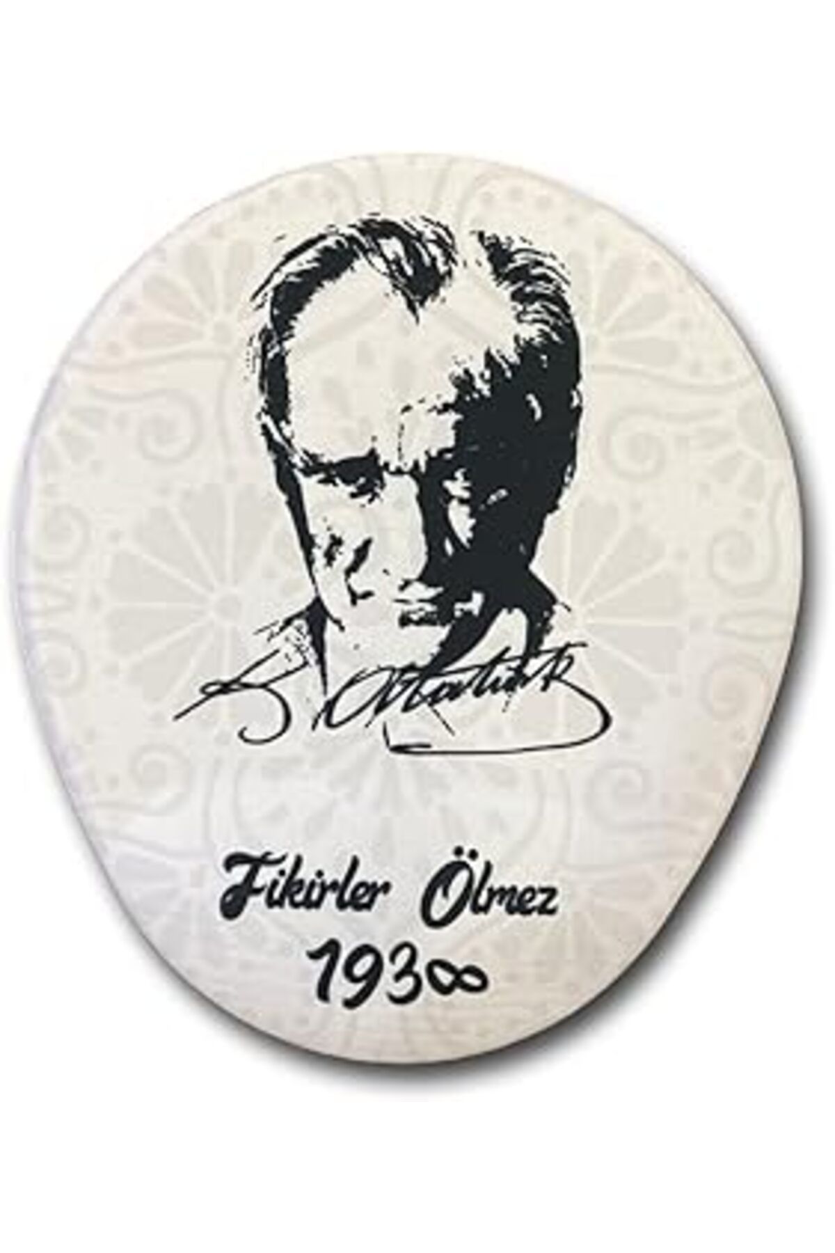 Mu Art Ahşap Lunatic Ln-1938 Fikirler Ölmez Atatürk Desenli Ergonomik Suya Dayanıklı Bileklikli Mouse Pad