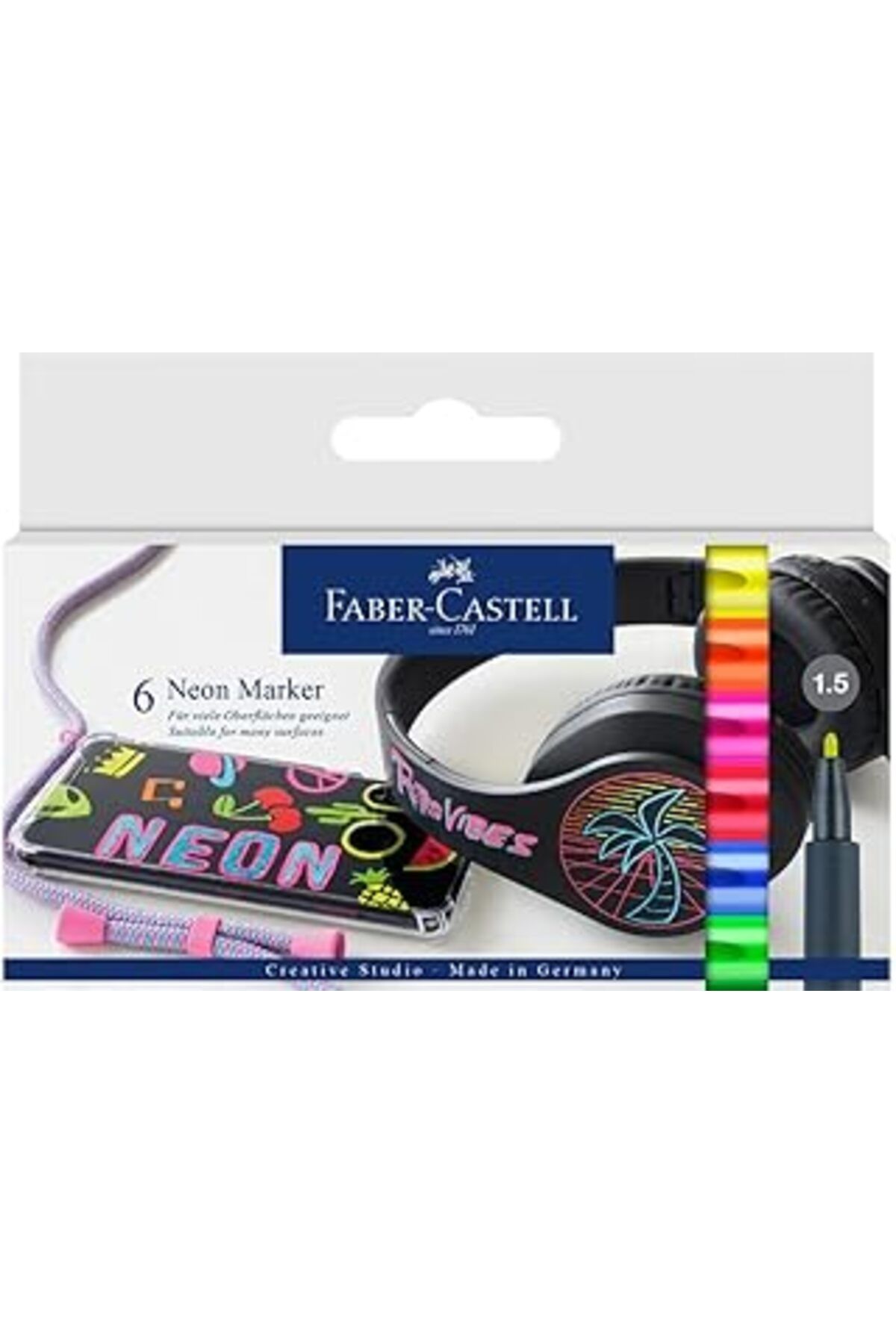 Pazarcan Faber-Castell Neon Markör, 6'Lı Set