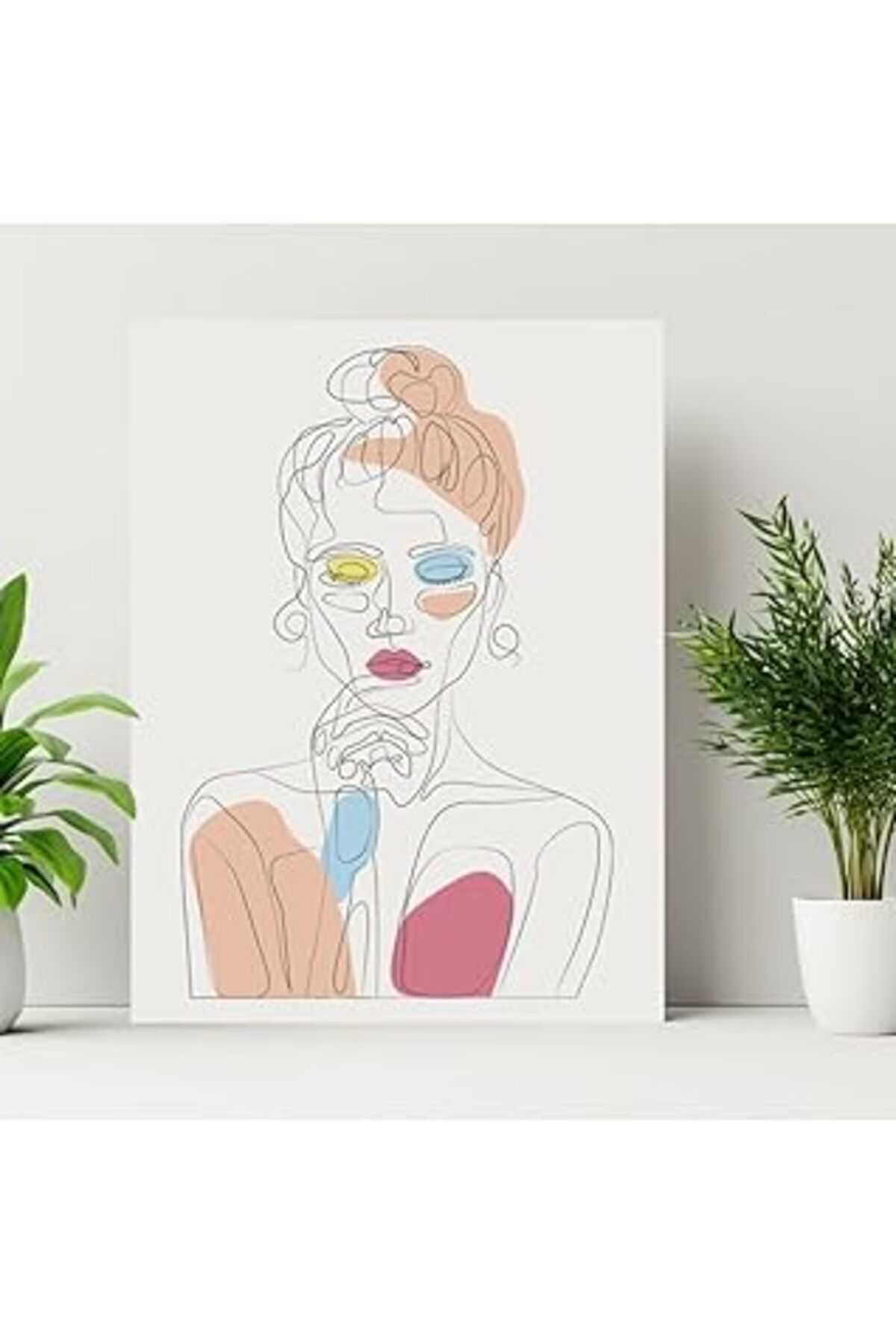 karadağsb Hediyesepeti Düşünen Kız Tasarımlı Dekorasyon 30X40 Kanvas Tablo