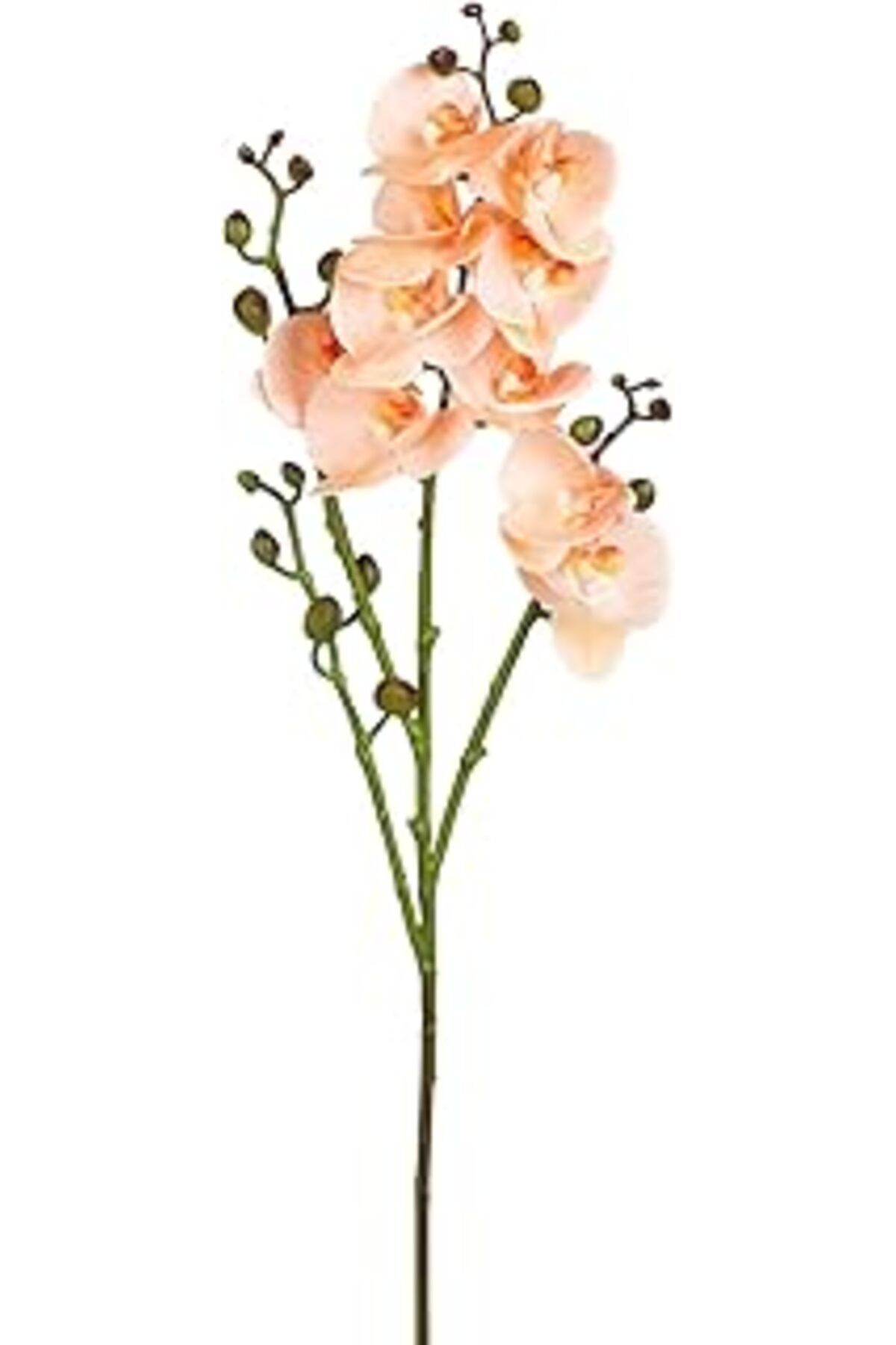 Mu Art Ahşap Yapay Orkide Gerçek Dokulu Somon 80 Cm.