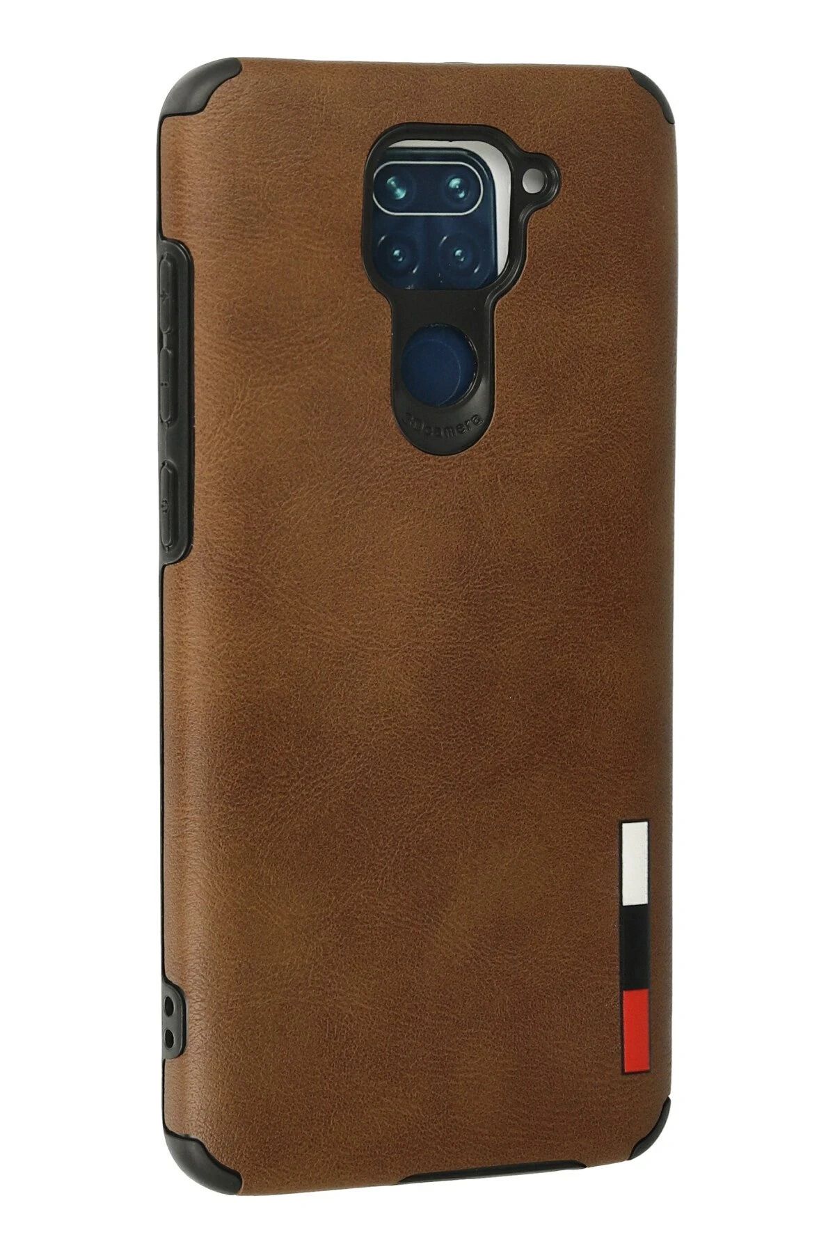 NewFace Xiaomi Redmi Note 9 Kılıf Loop Deri Silikon - Kahverengi SVLRS