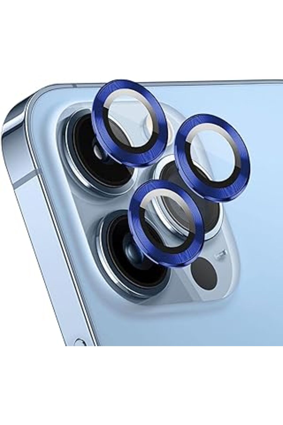Pİ GLOBAL Microsonic Ekran Koruyucu Apple Iphone 15 Pro Max Için Tekli Kamera Lens Koruma Camı Lacivert
