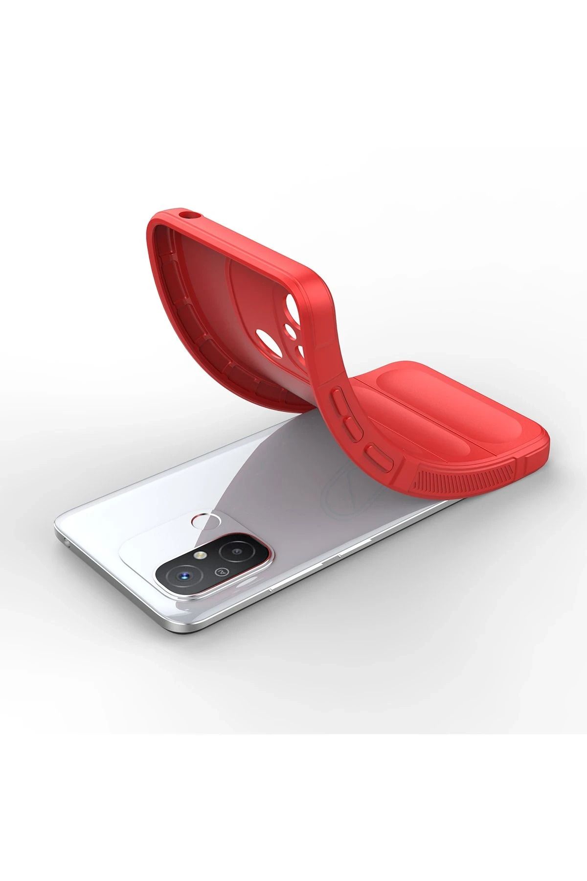 NewFace Xiaomi Redmi 12C Kılıf Optimum Silikon - Kırmızı SVLRS