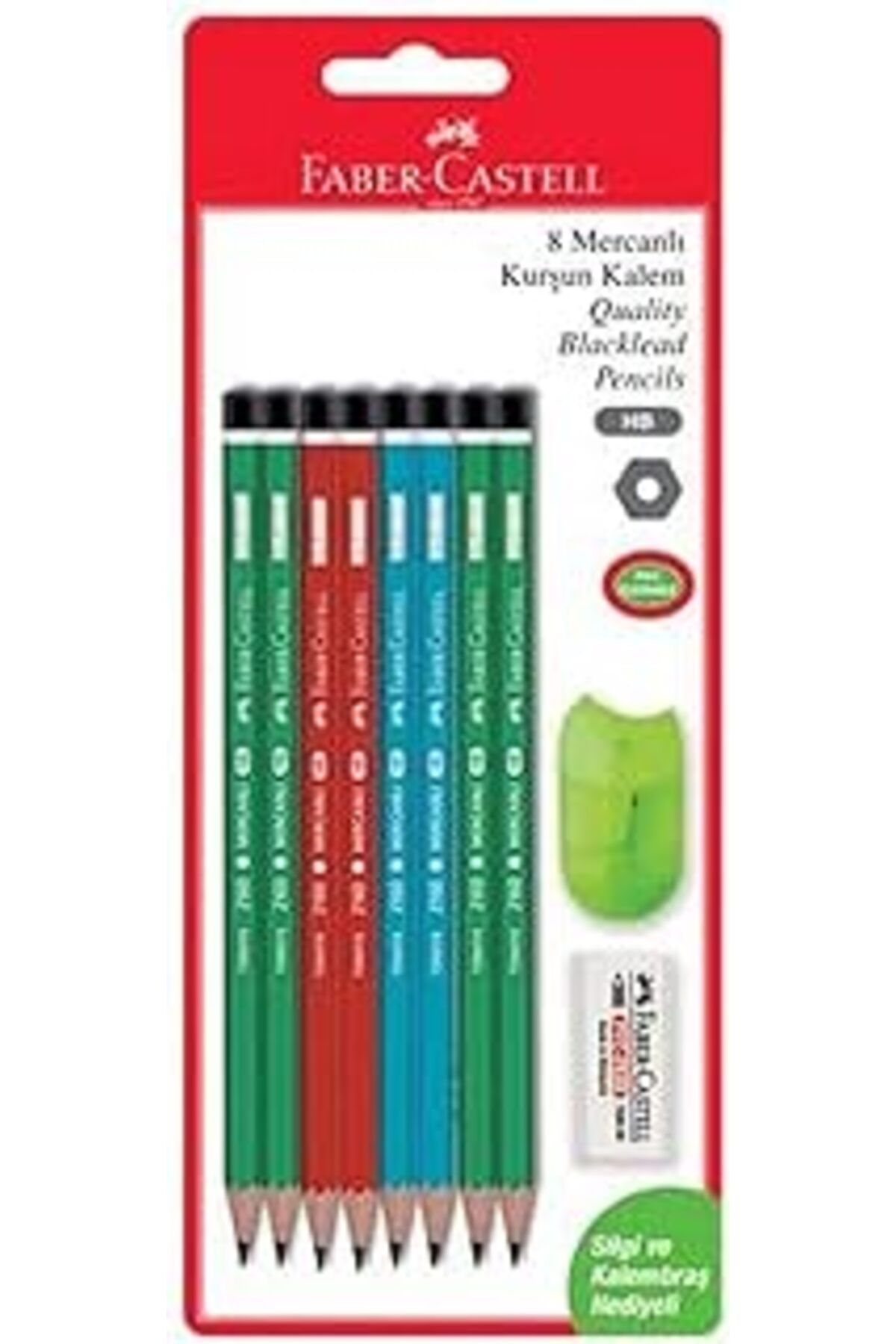 Mu Art Faber-Castell Kurşun Kalem 8'Li, Mercanlı