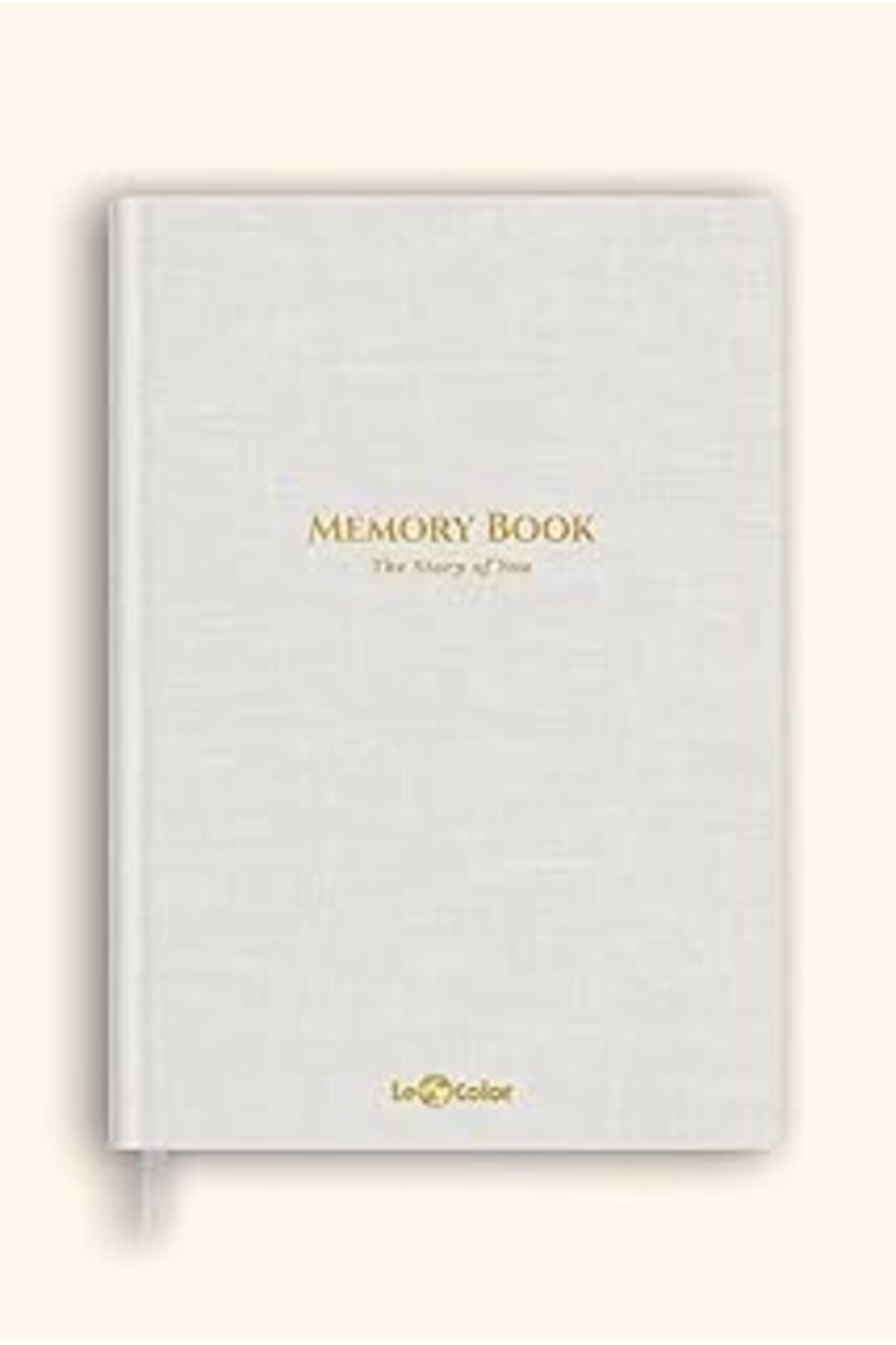 NZM TİCARET Le Color Memory Book Keten Hatıra Defteri Altın Kenarlı Anı Albümü Beyaz