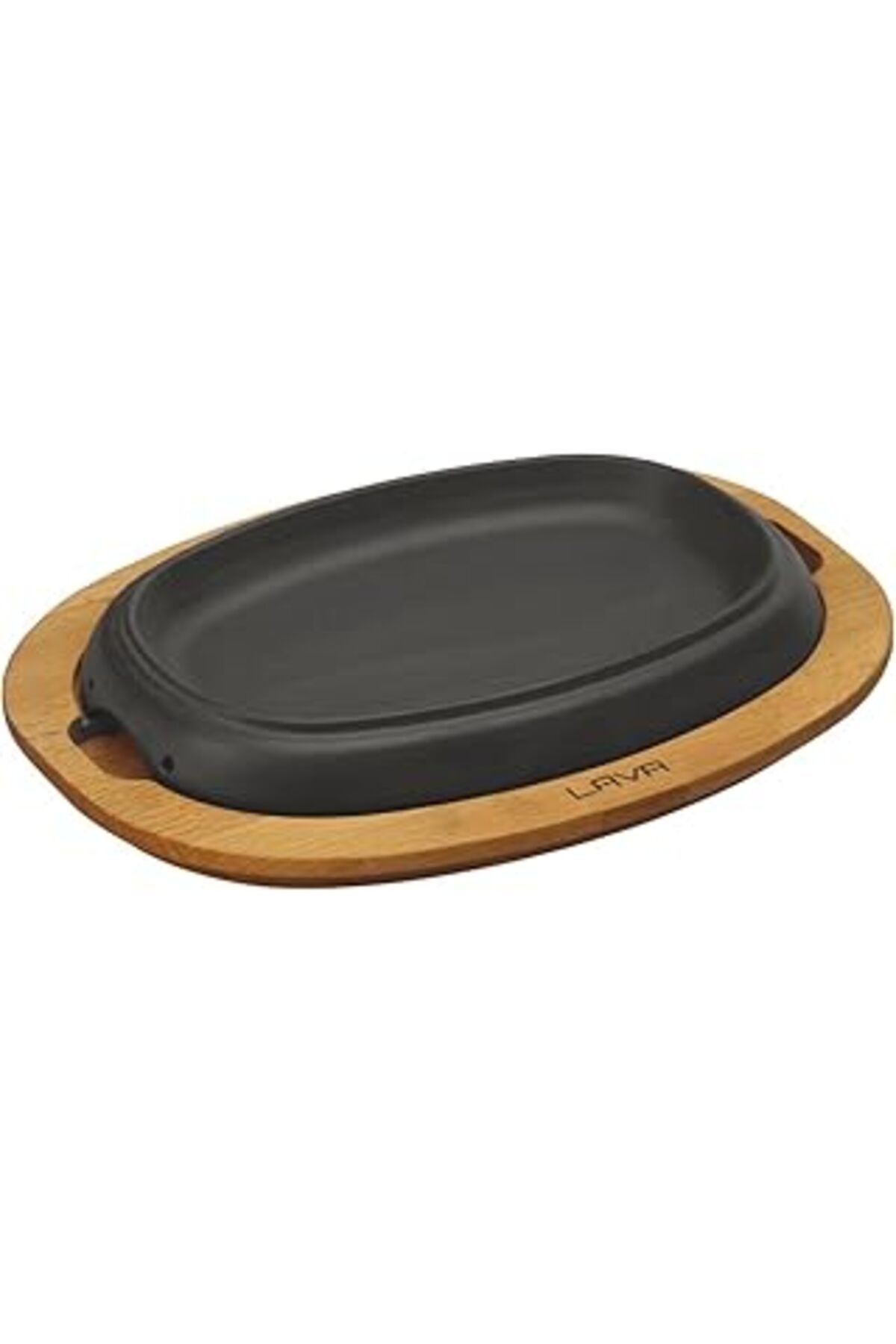 Pazarcan Lava Pişirme Kabı, Lv Eco Hp 1219 T13 K4 Oval Pişirme Gözü Ve Ahşap Plaka, Ölçüler 12 X 19 Cm, Dökm