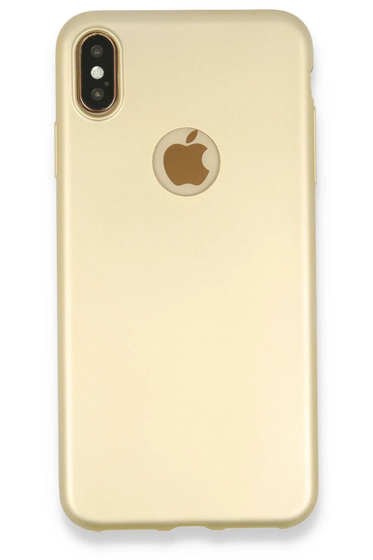 NewFace iPhone XS Max Kılıf First Silikon - Gold WLZOR