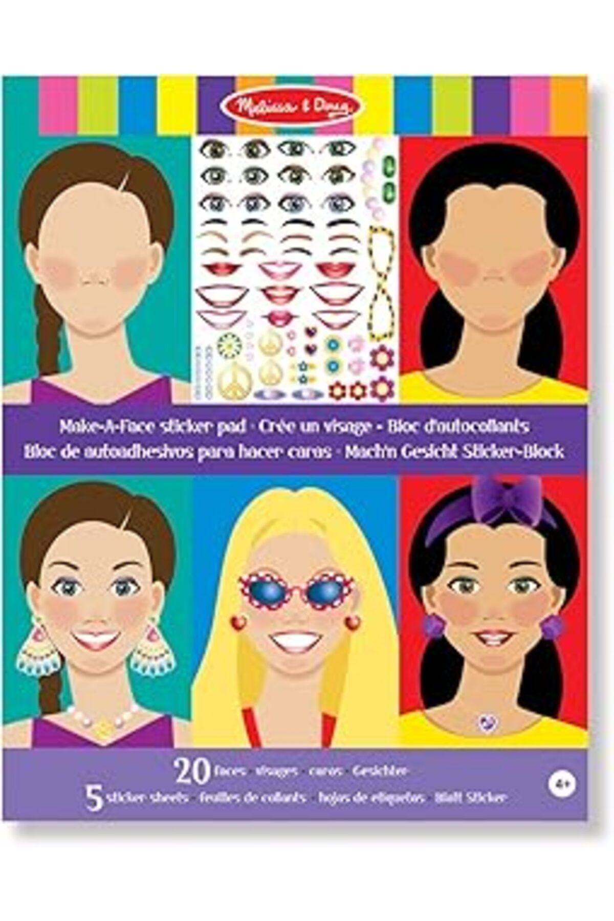 Mu Art Melissa & Doug 14195 Çıkartma Kitabı, Yüzler
