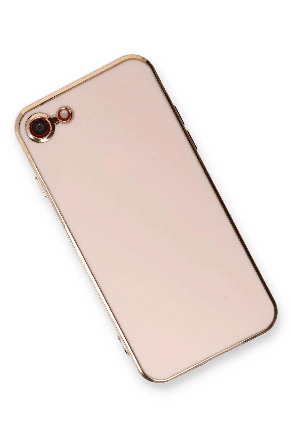 NewFace iPhone 7 Kılıf Volet Silikon - Pembe YKTSN