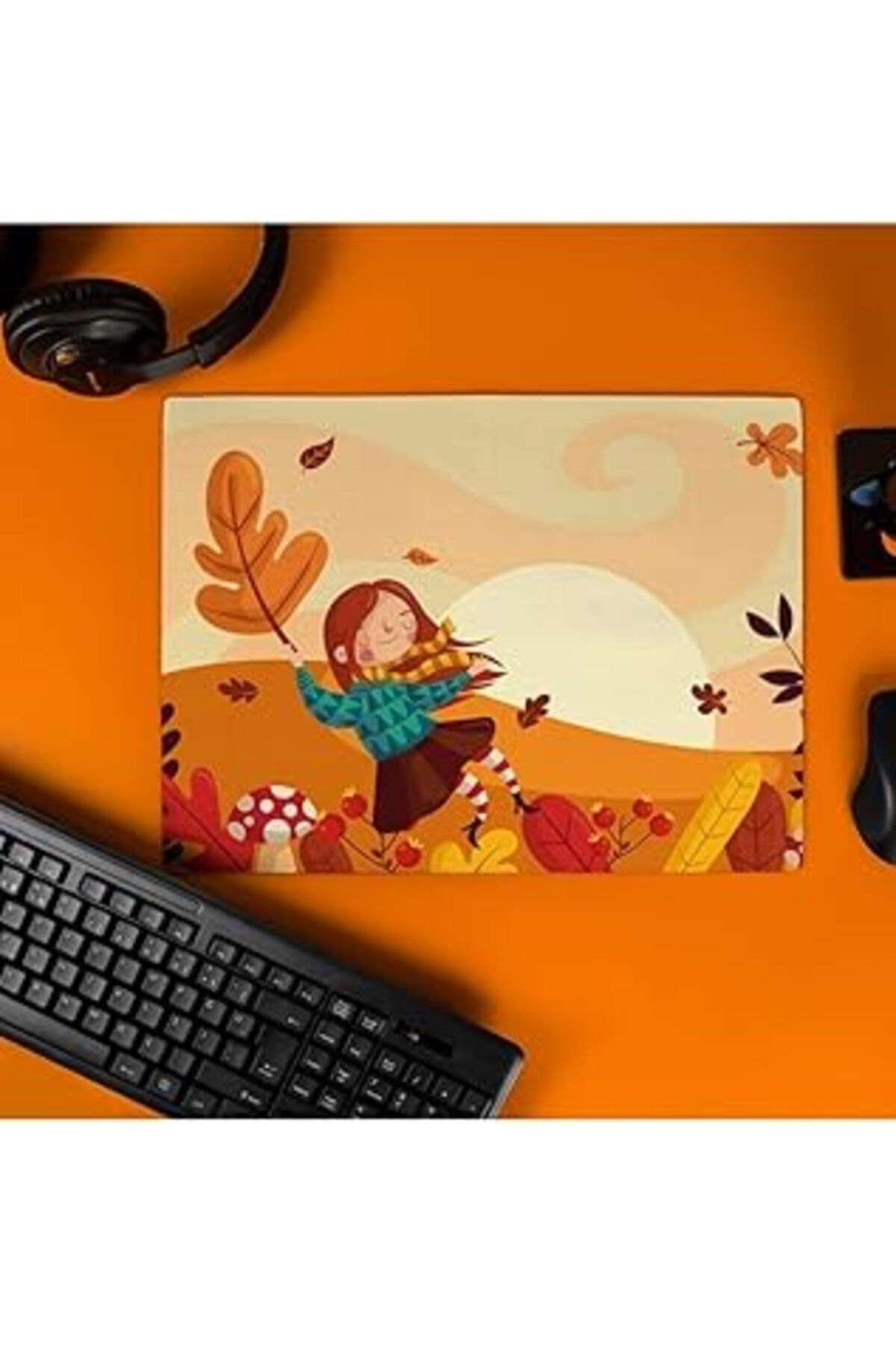 Mu Art Ahşap Hediyesepeti Arkadaşa Hediye Sonbahar Tasarımlı 40X30 Mousepad - Mouse Pad - Fare Altlığı - Mouse P
