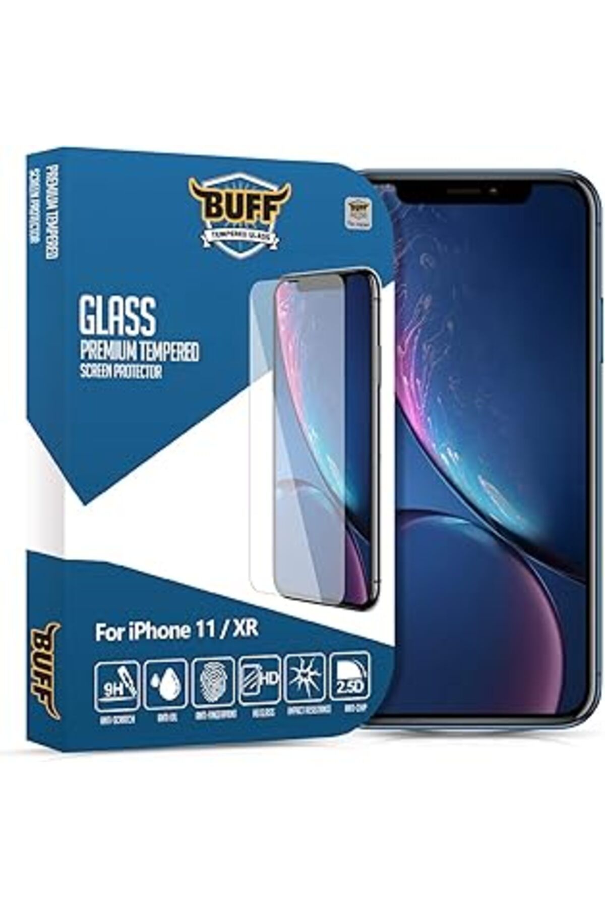 jupiter global bazaar Buff Glass Iphone 11 / Xr Ekran Koruyucu 9H Temperli Cam