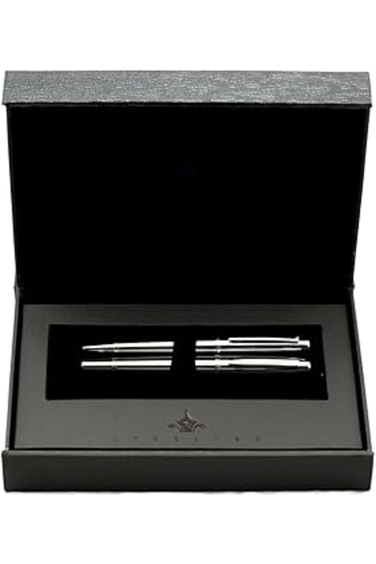 DENİZBİLİŞİM Steelpen World Serisi 2715 Parlak Krom Dolma Kalem+Tükenmez Kalem Seti