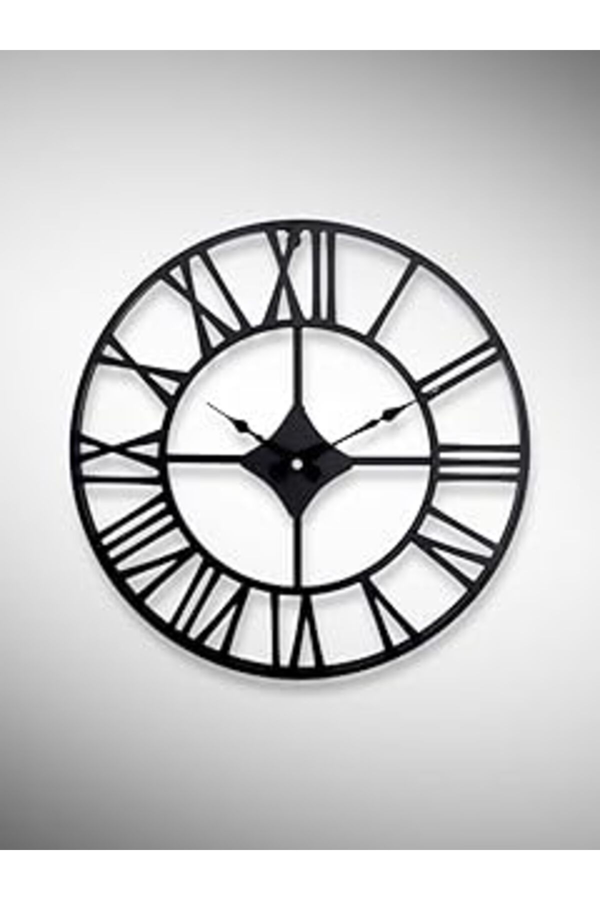 Karachil Galaxy Dm30 Serisi Roma Rakamlı Metal Duvar Saati Siyah 30 Cm