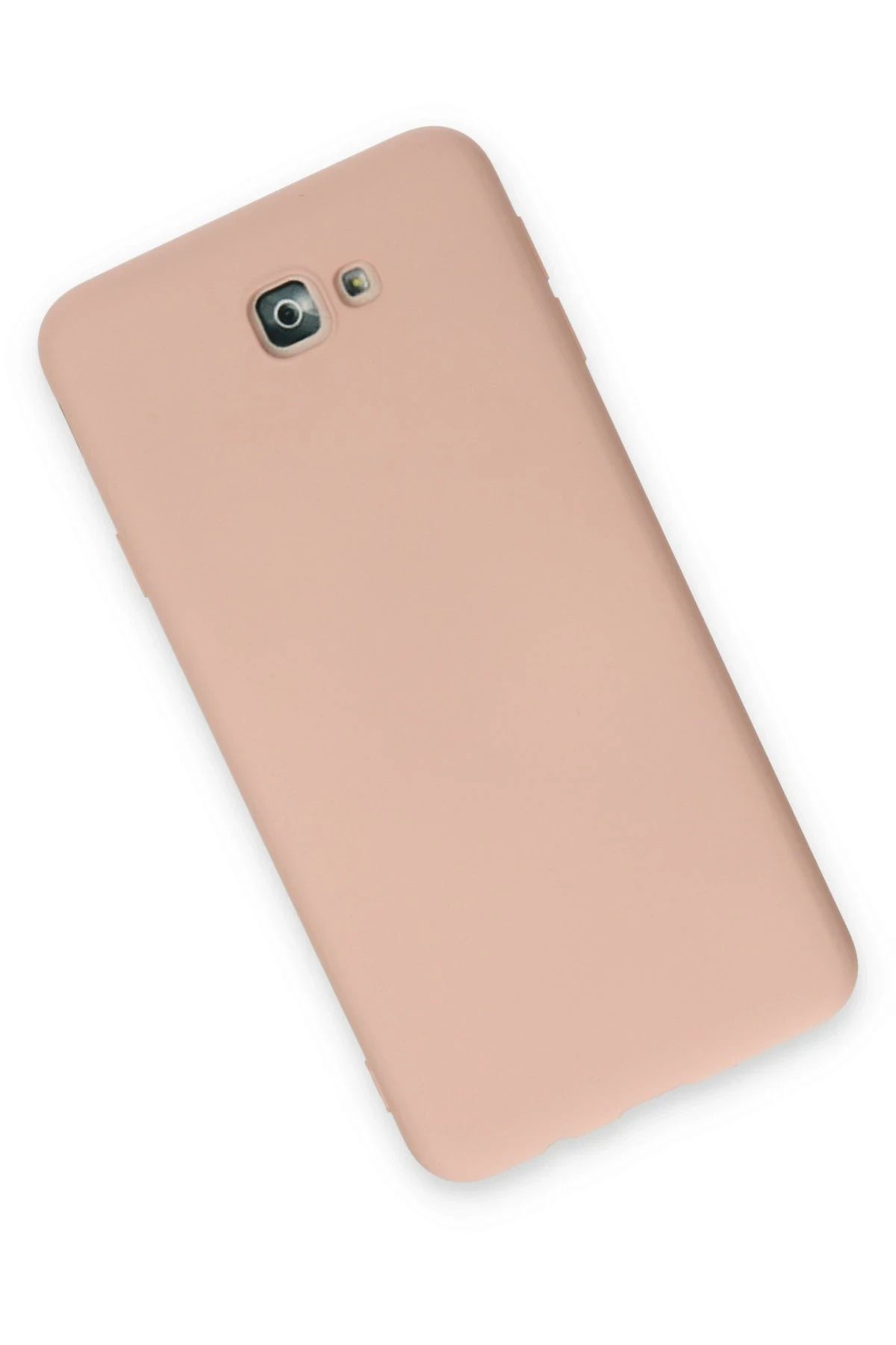 NewFace Galaxy J7 Prime Kılıf Nano içi Kadife Silikon - Pudra SVLRS