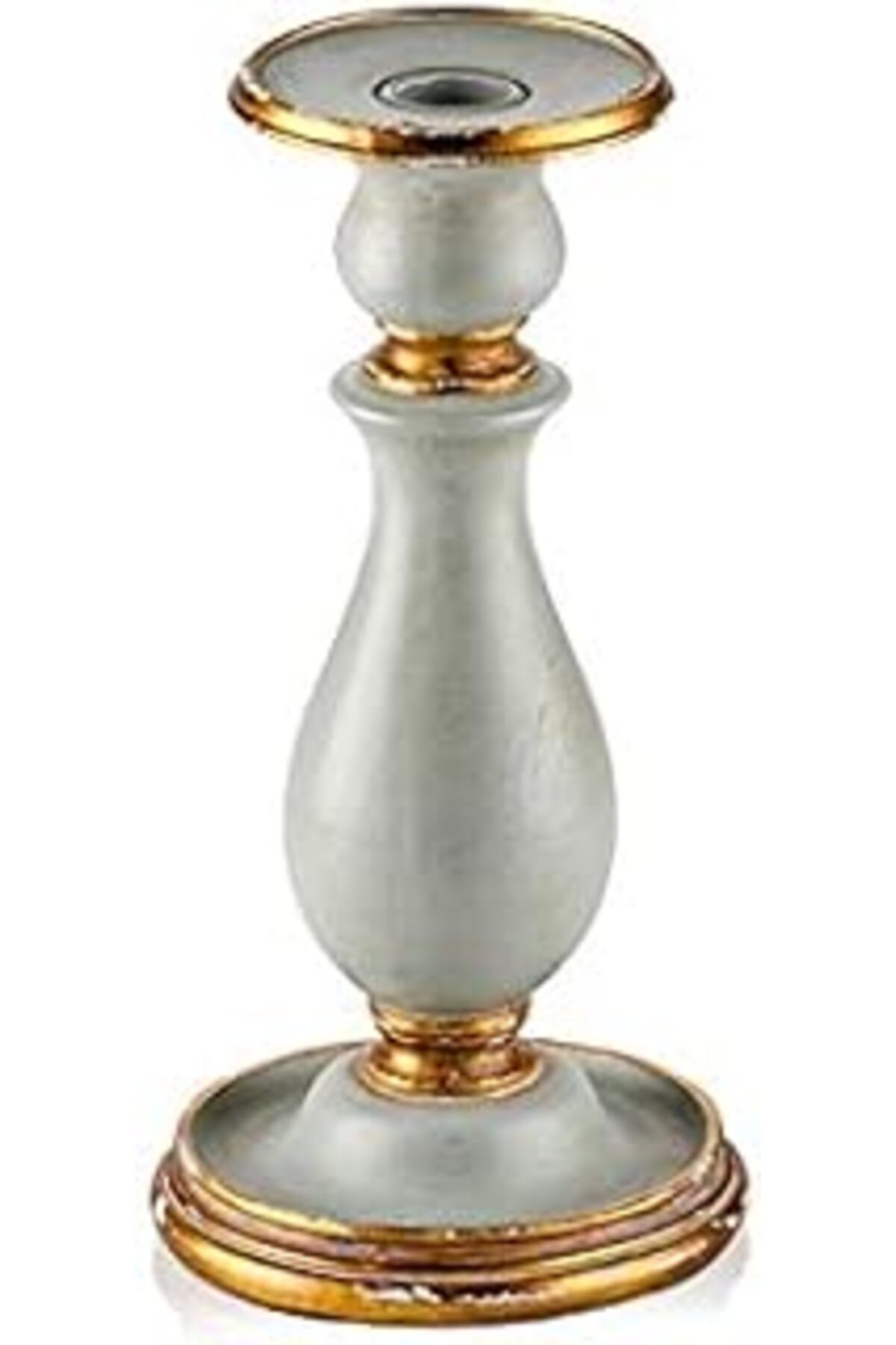 NZM TİCARET Porio Altın-Mavi Küçük Mumluk, 23X12