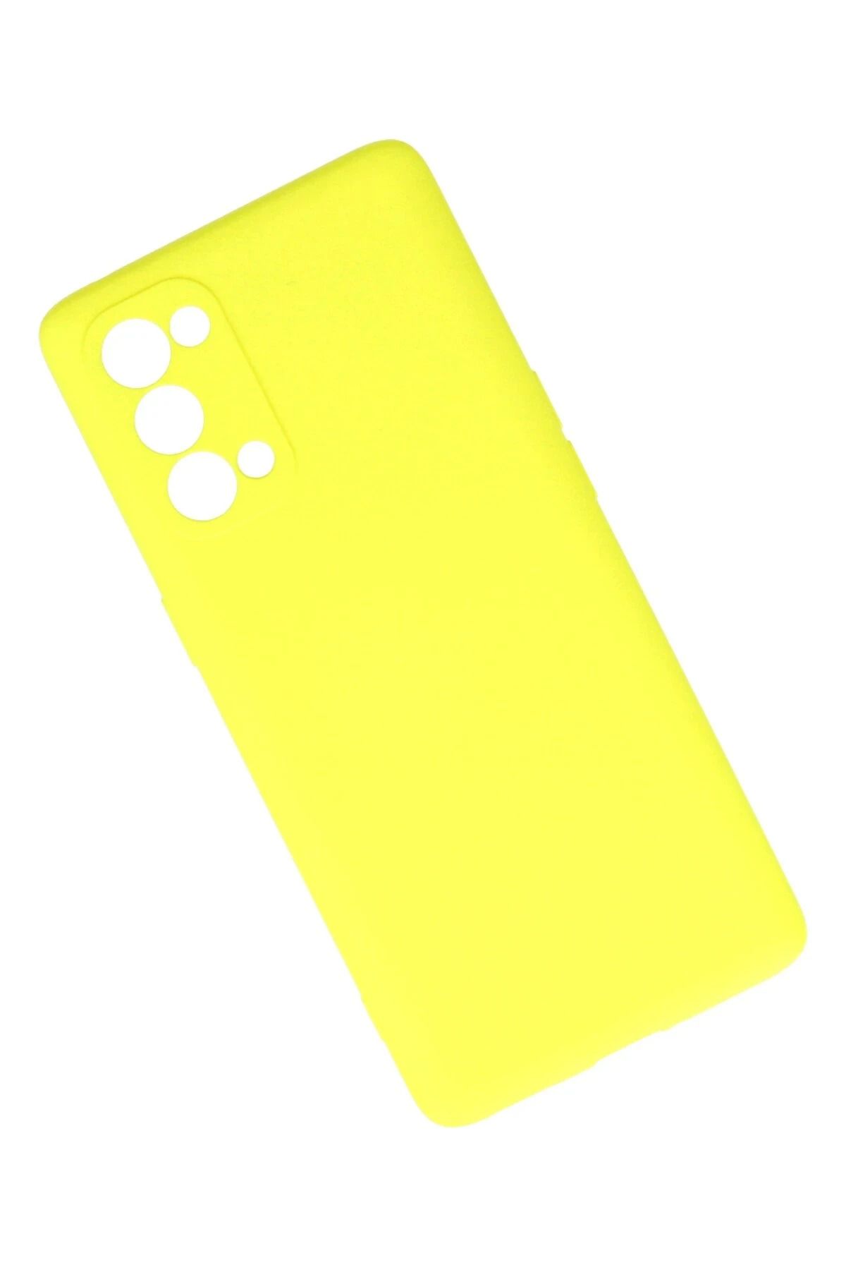 NewFace Reno 5 Pro Kılıf First Silikon - Sarı YKTSN